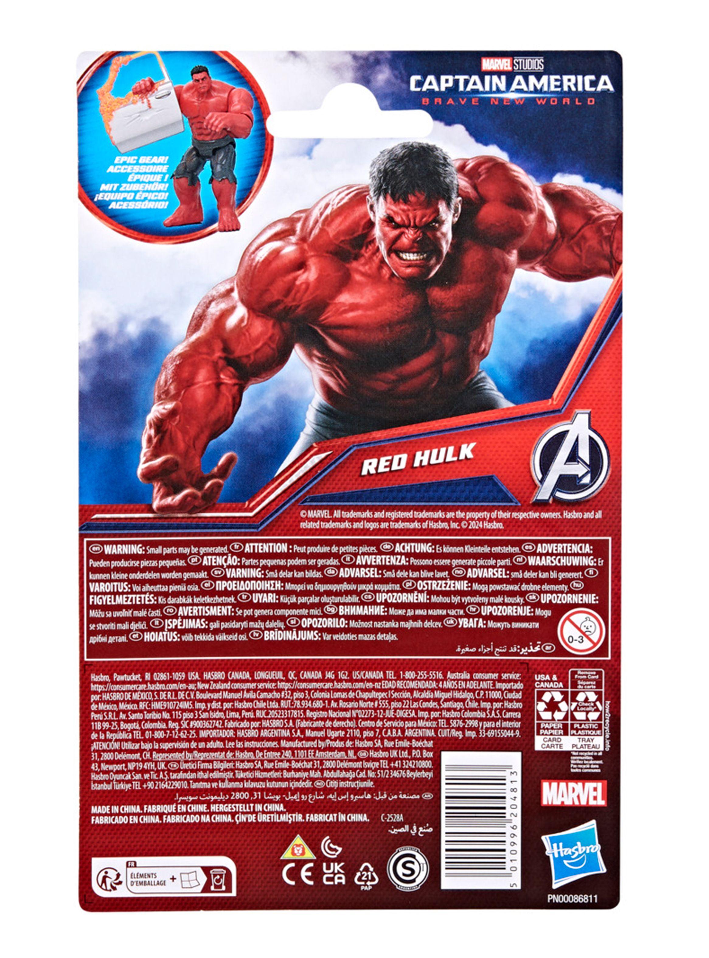Figura de Acción Hulk Rojo Epic Hero Capitán América-3