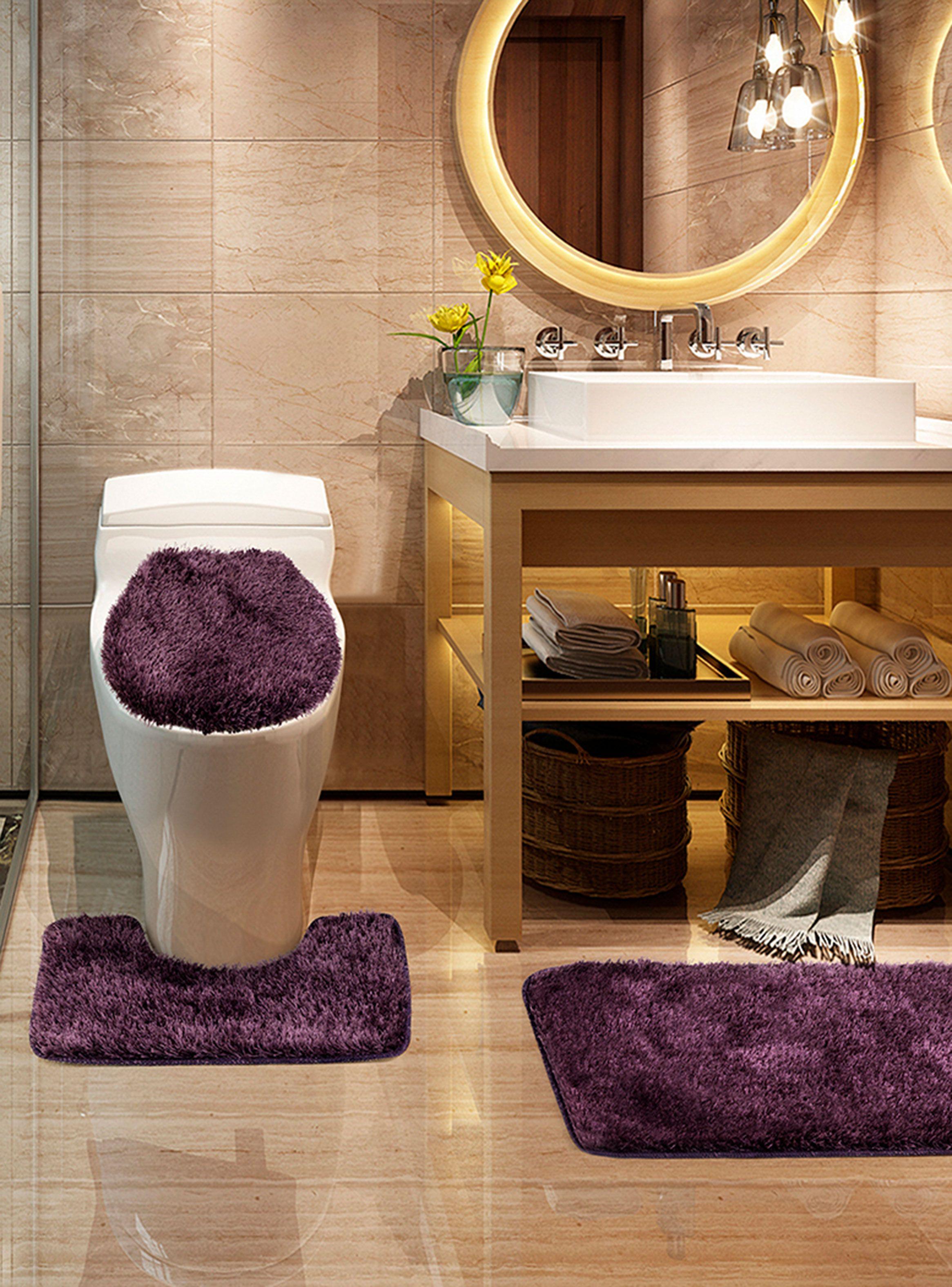 Piso Modalfo de Baño 50 x 75 cm Bañomi Morado Oscuro Liso-2