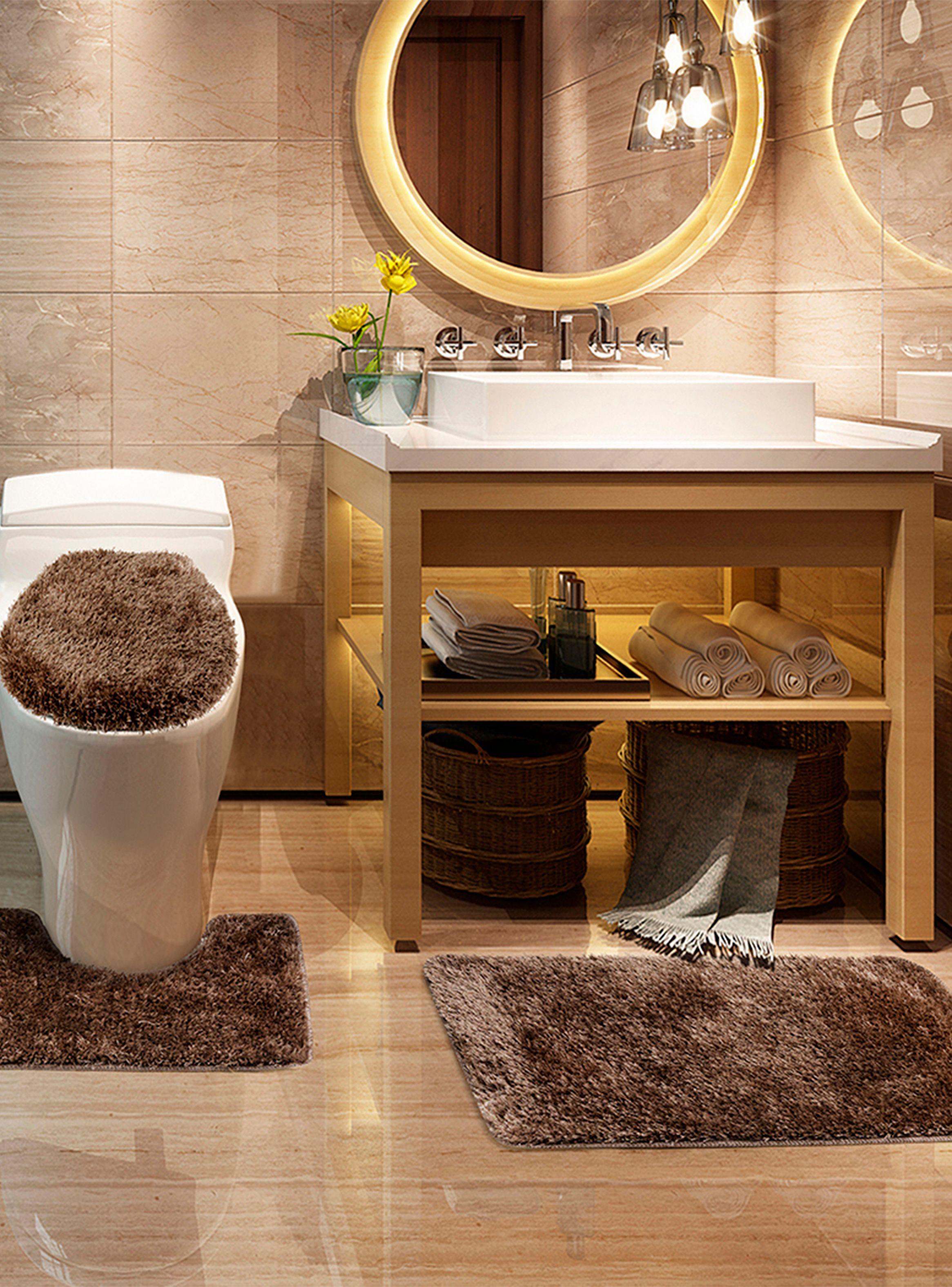 Piso de Baño 50 x 75 cm Bañomi Café-2