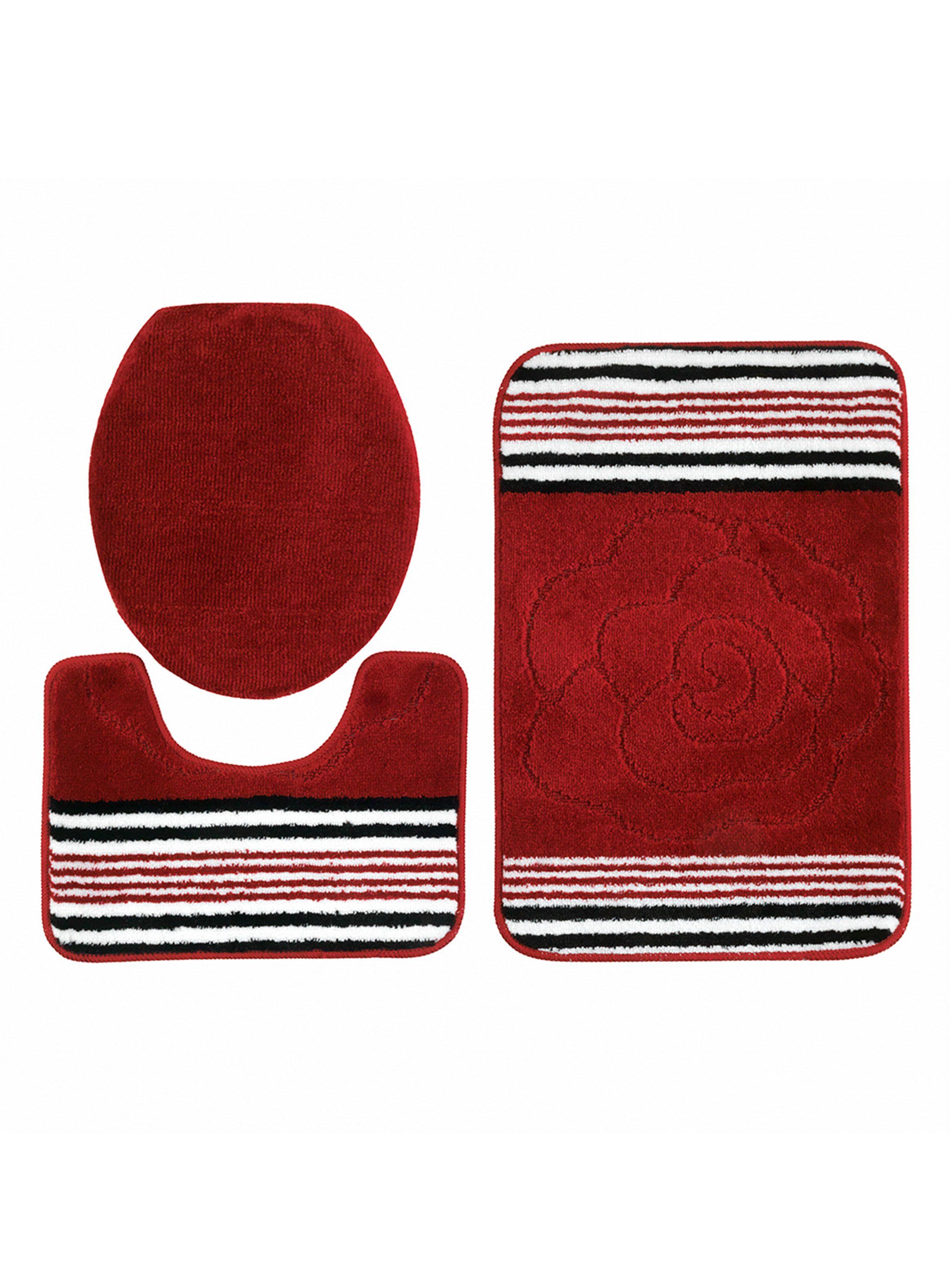 Piso Modalfo de Baño 50 x 75 cm Bañomi Rojo Líneas-0