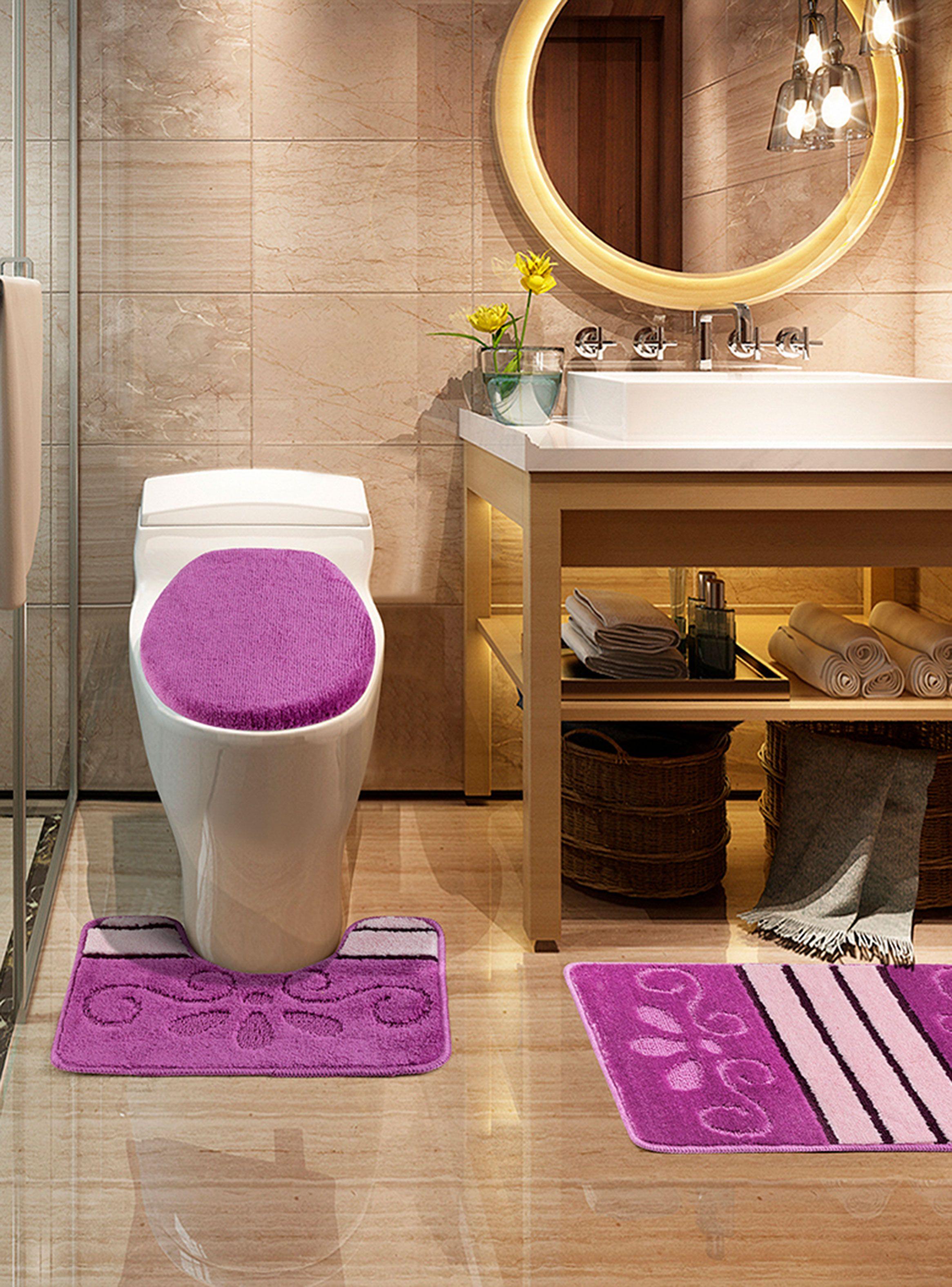 Piso Modalfo de Baño 50 x 75 cm Bañomi Morado Claro Líneas-2