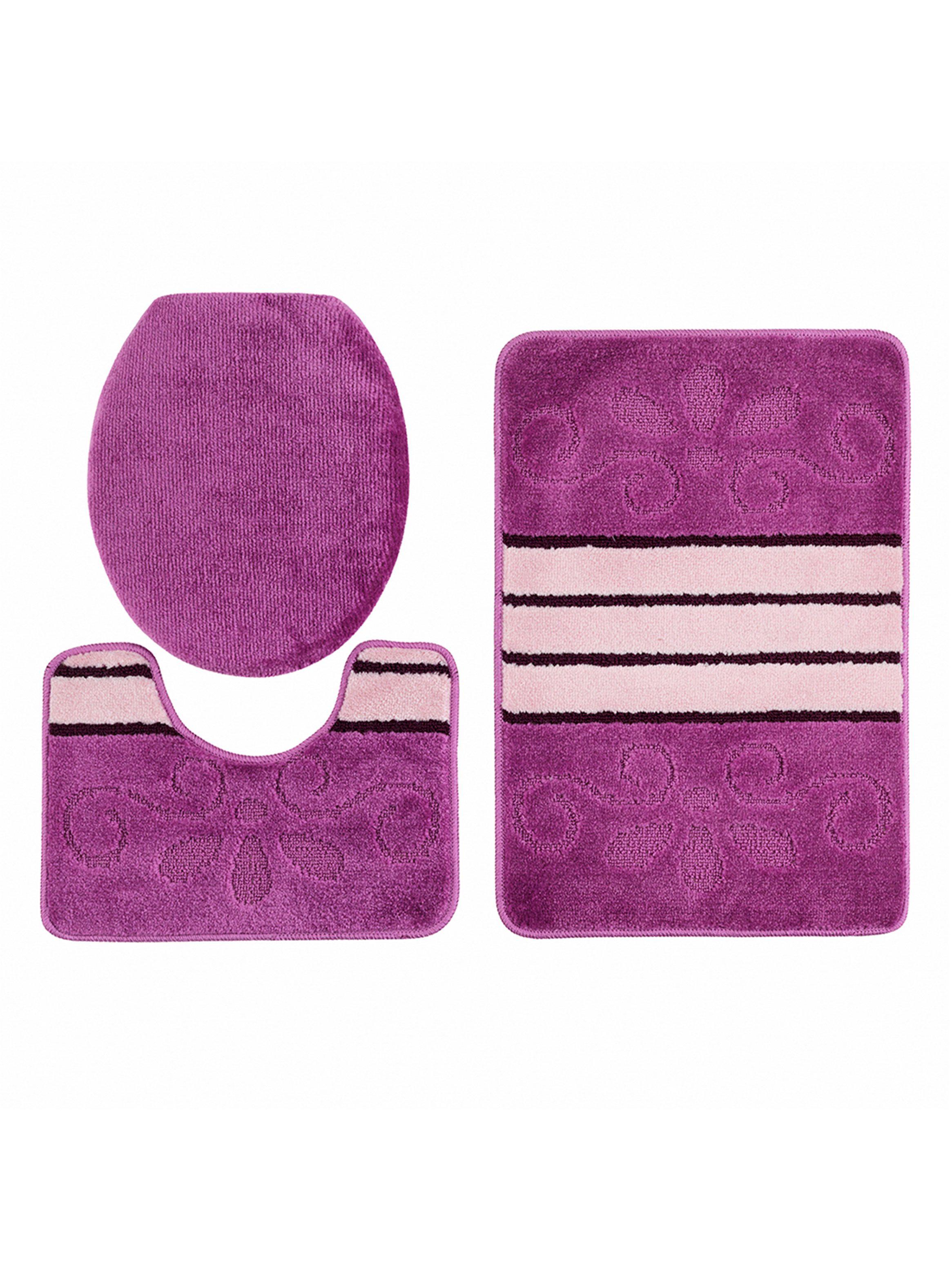 Piso Modalfo de Baño 50 x 75 cm Bañomi Morado Claro Líneas-0