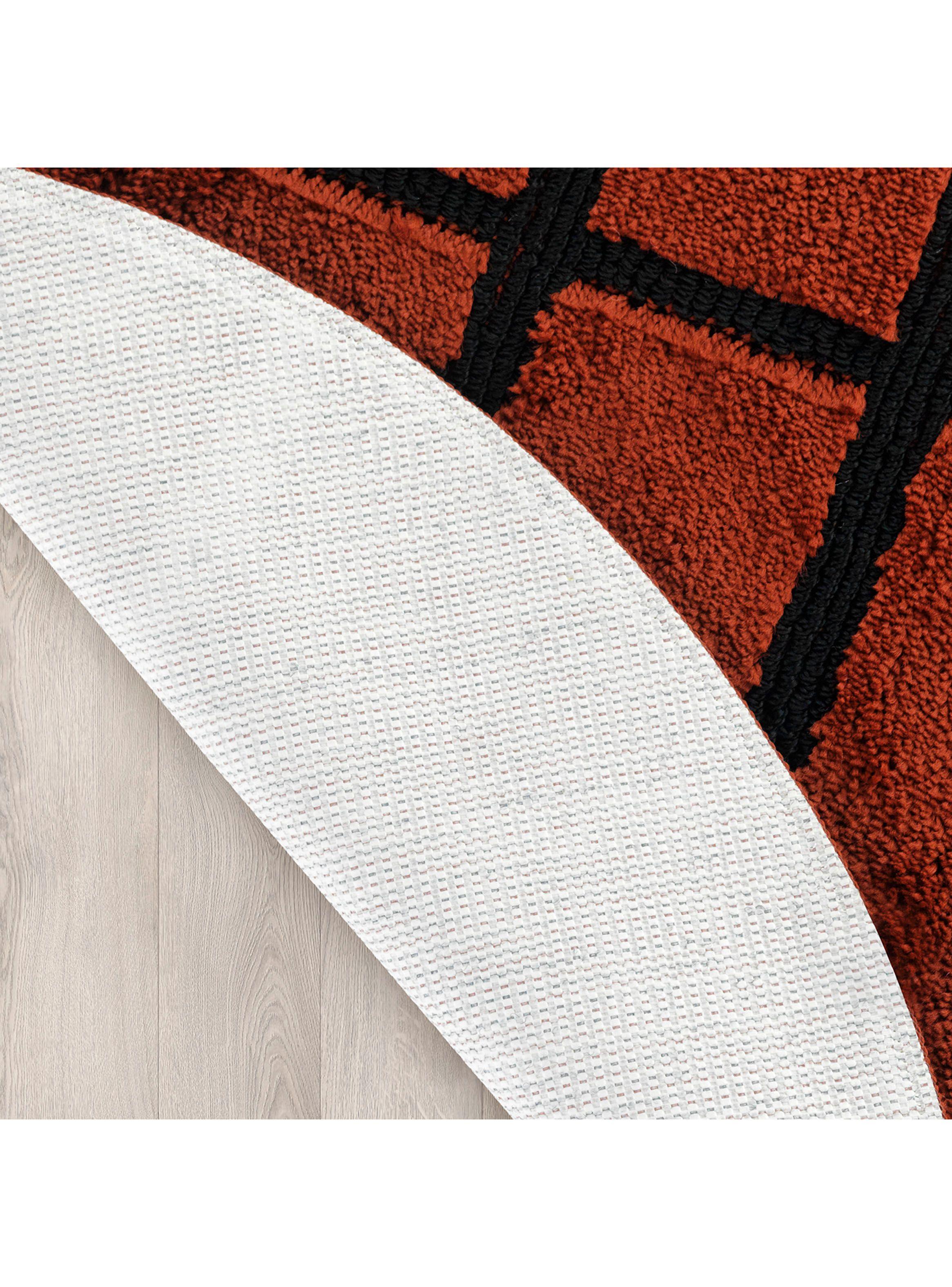 Alfombra Infantil 100 x 100 cm Basketball Naranja-3