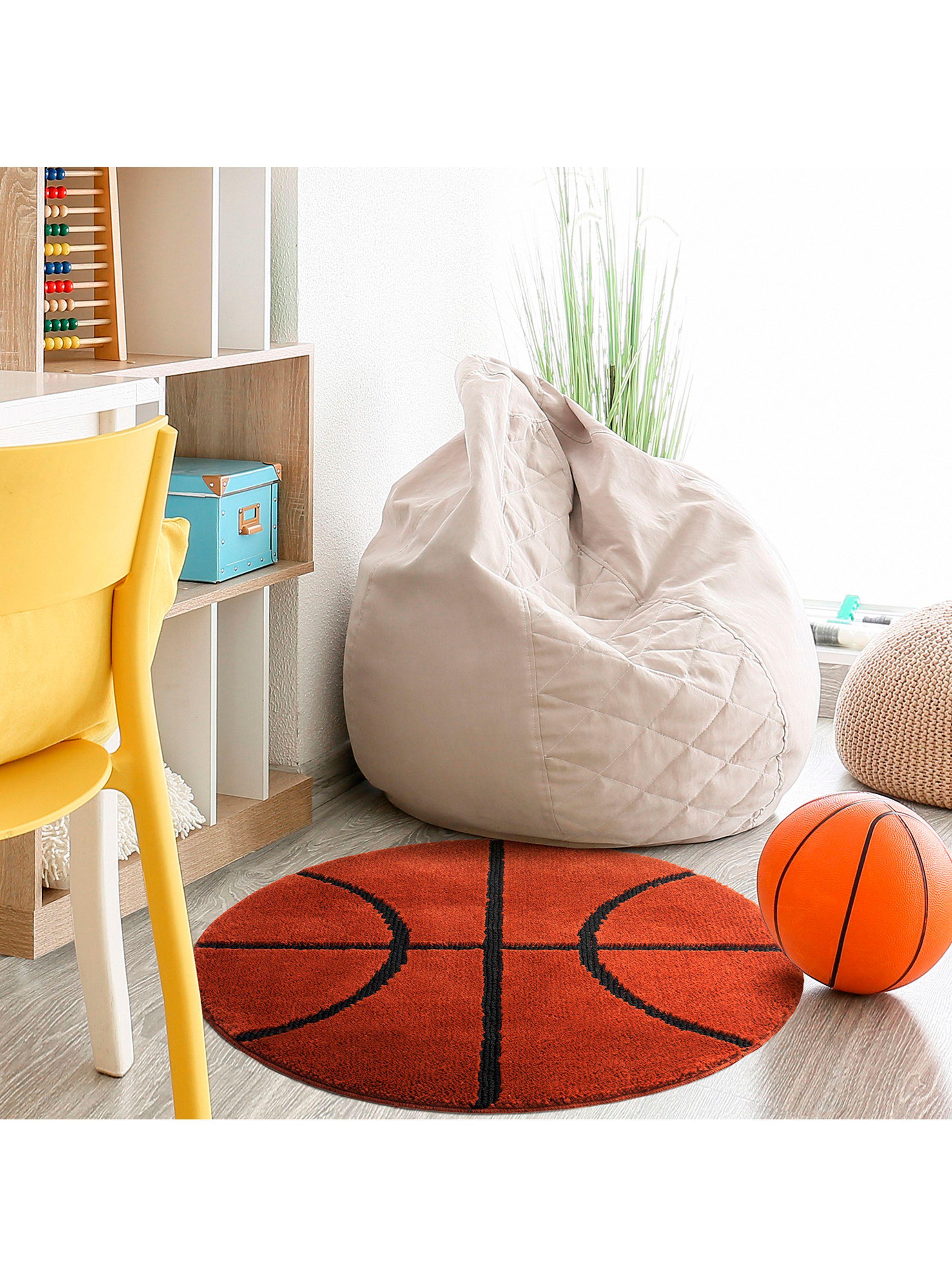 Alfombra Infantil 100 x 100 cm Basketball Naranja-1