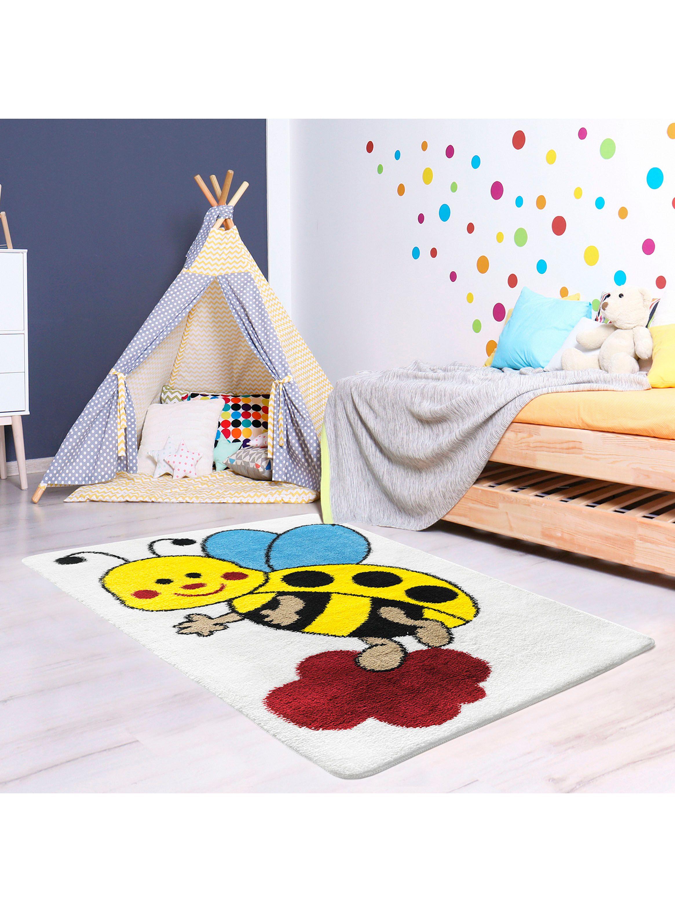 Alfombra Infantil 100 x 160 cm Kids Amarillo-1