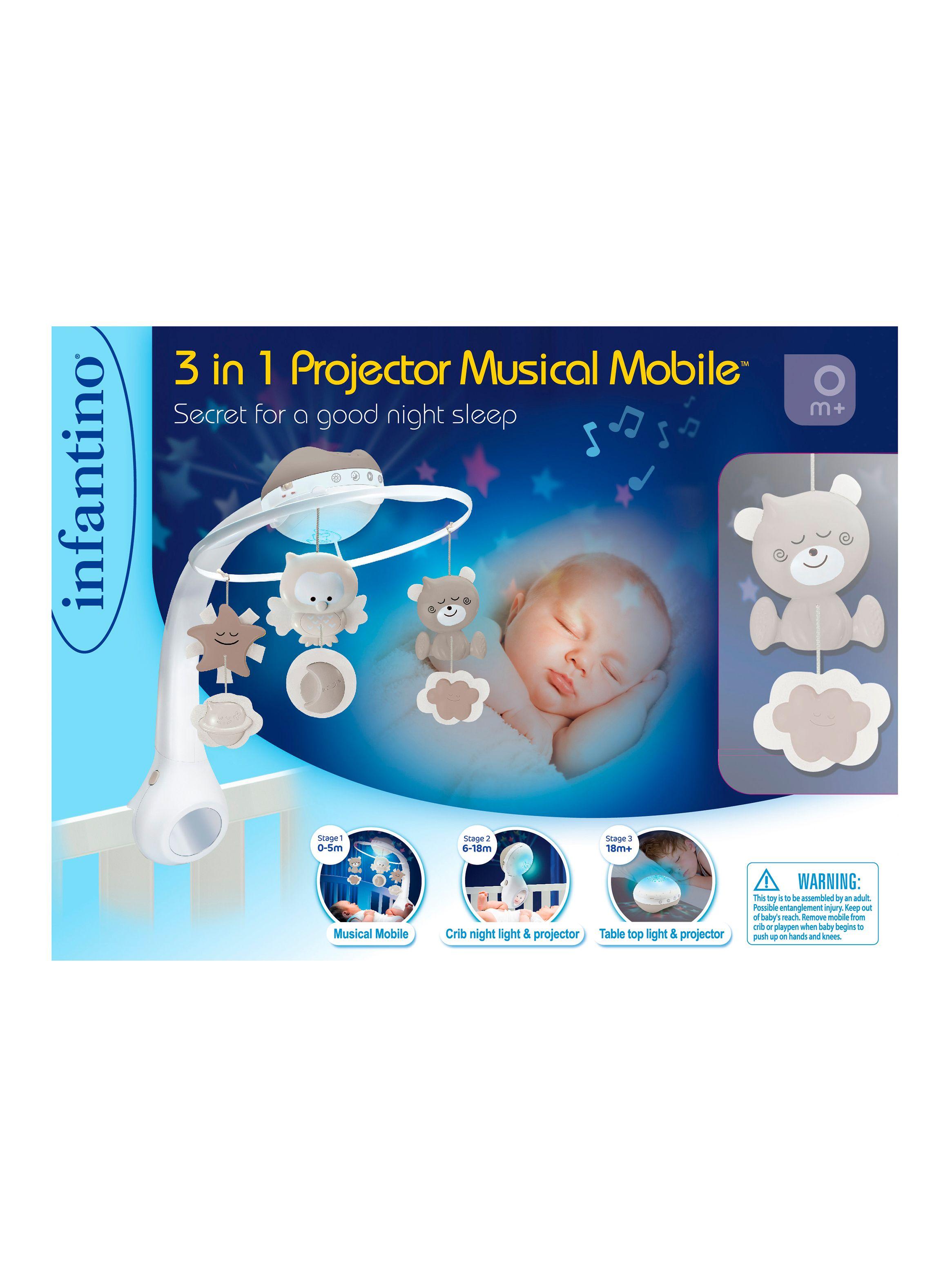 Móvil 3 en 1 Projector Musical Gris-3