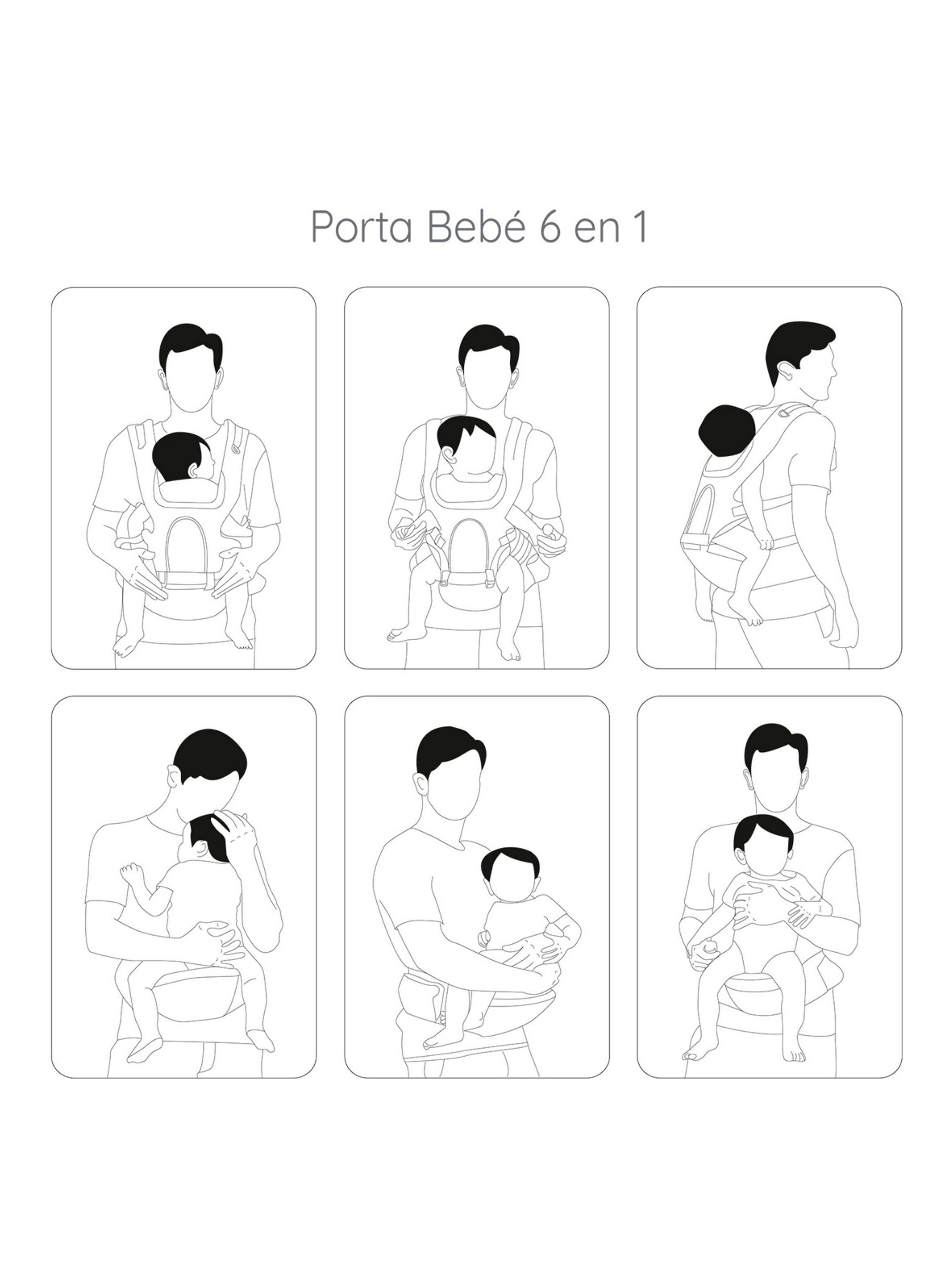 Porta Bebé Cy019 Gris-5