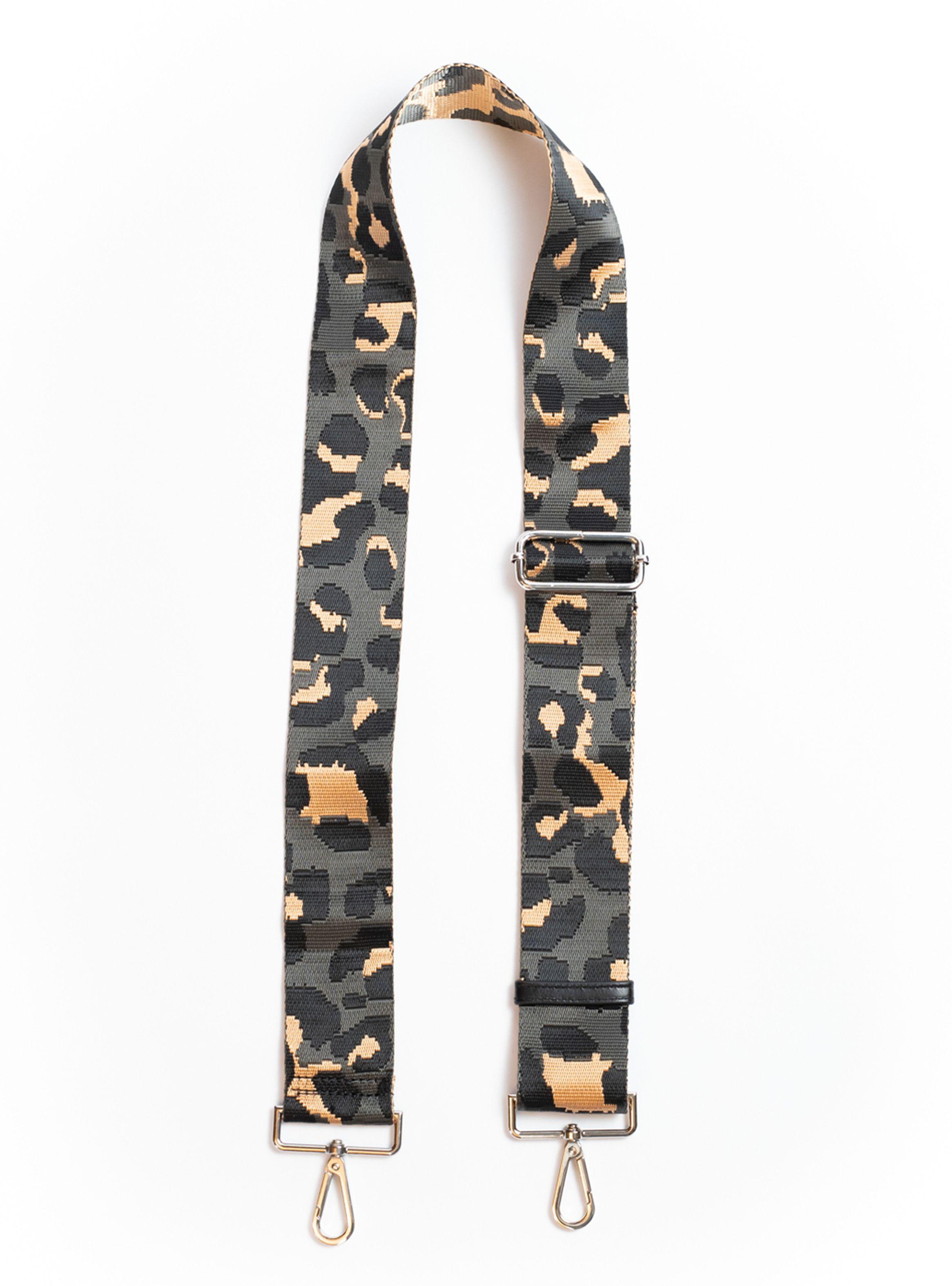 Correa de Cartera Strap Animal Print Gris-0