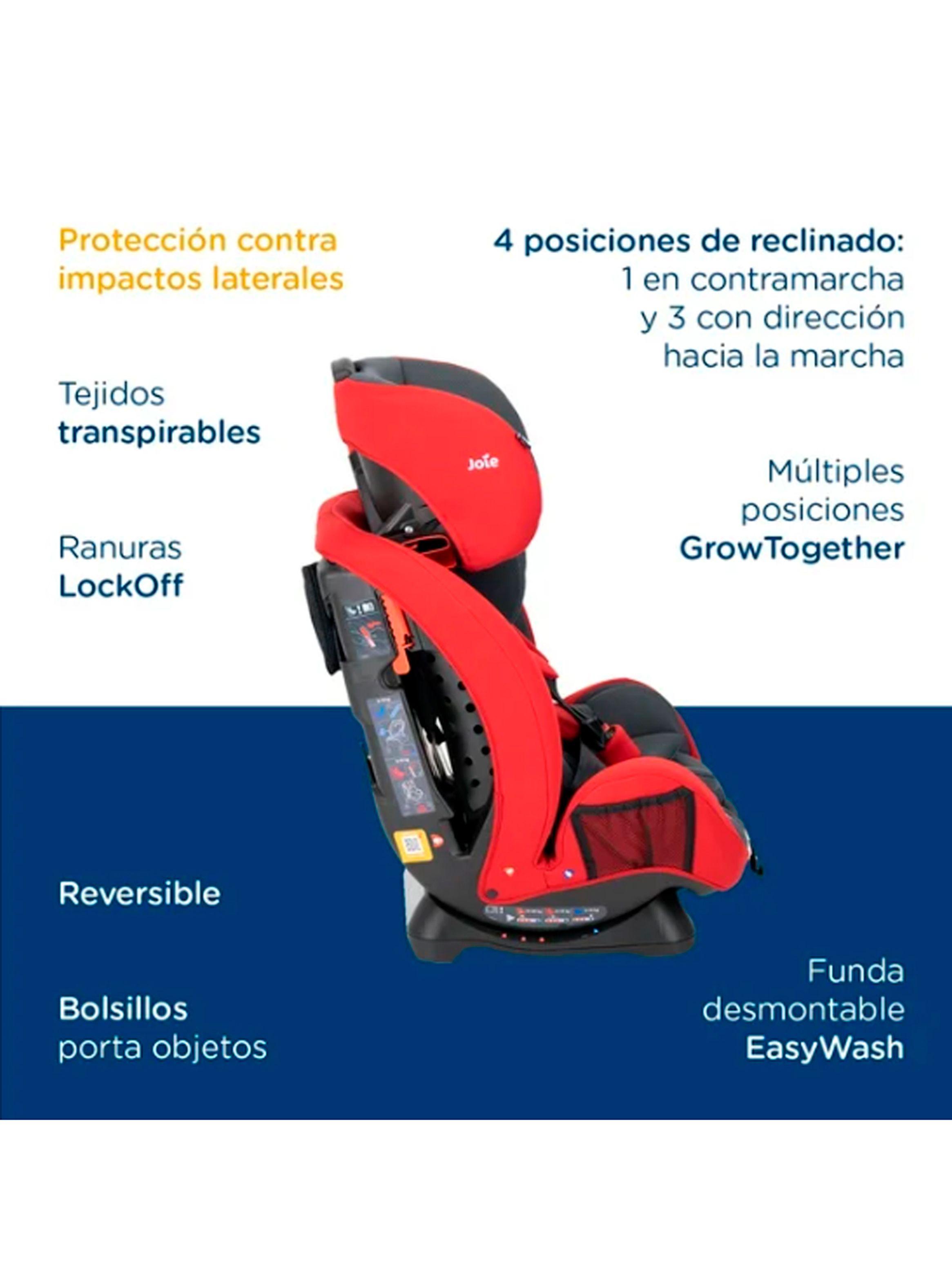 Silla de Auto Stages Rojo y Gris-5