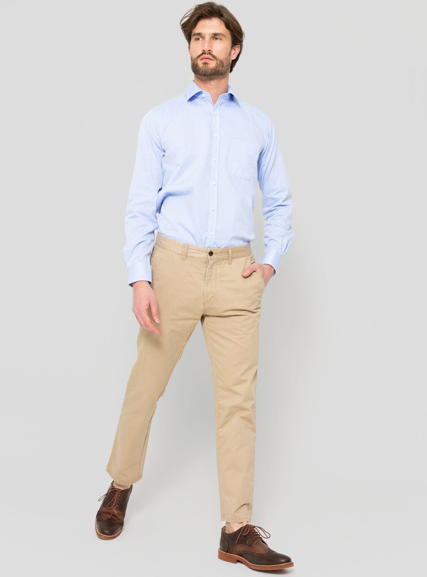 Camisa Manga Larga Azul Slim Fit Arrow-3