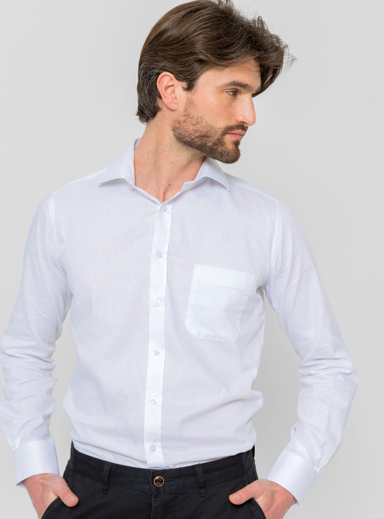 Camisa Lisa Cuello Italiano Puño Doble Arrow-0