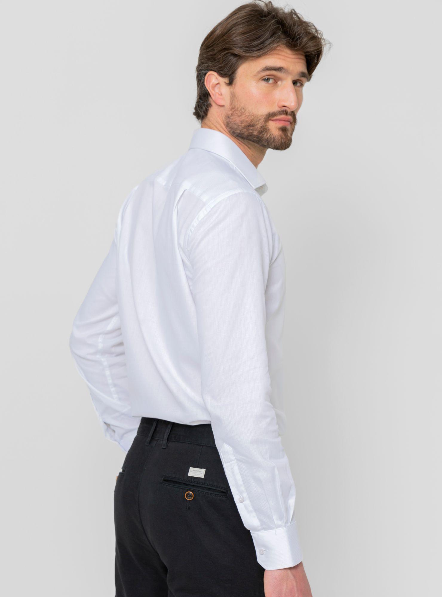 Camisa Lisa Cuello Italiano Puño Doble Arrow-1