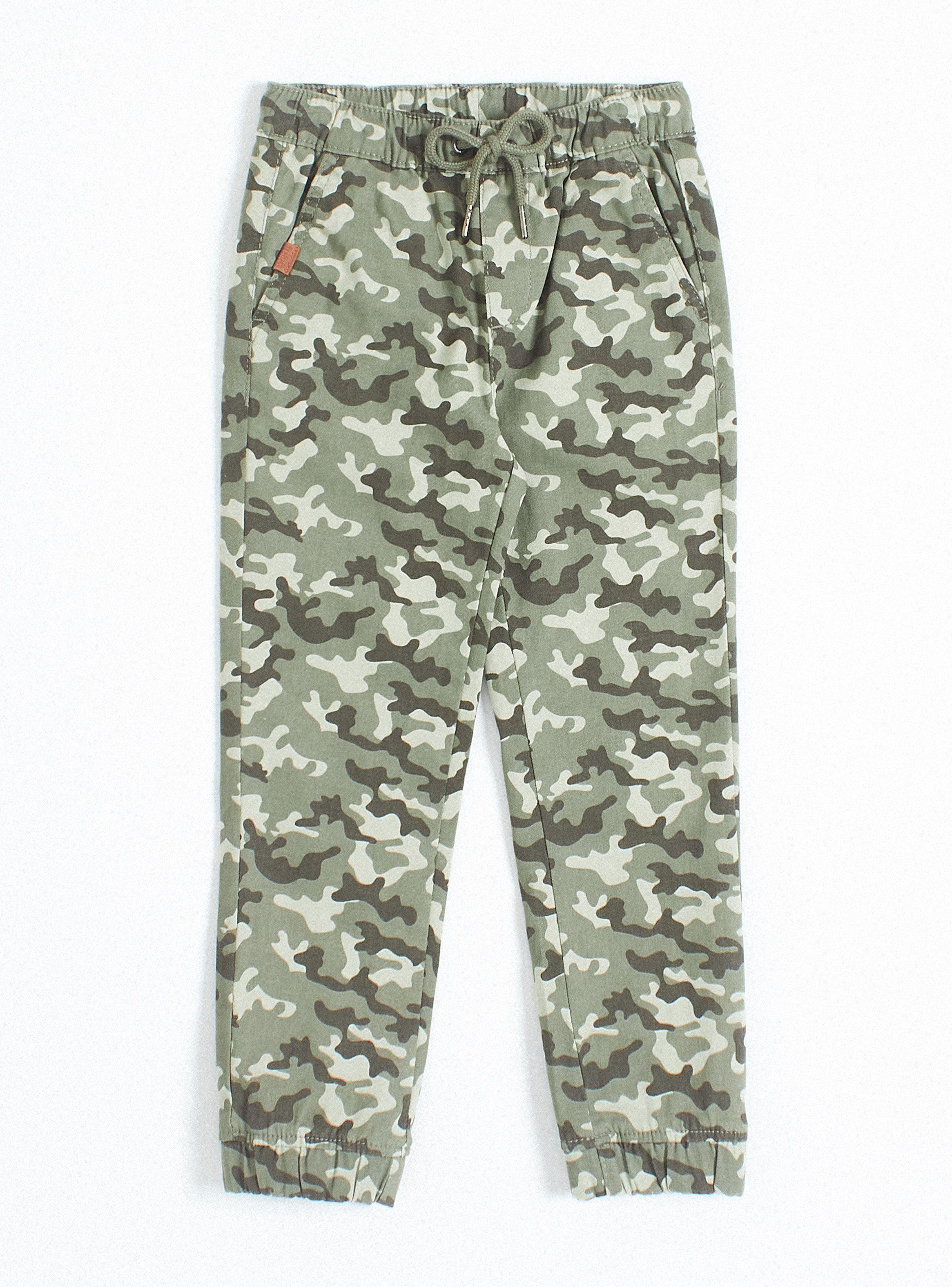 Pantalón Camuflado con Cintura Elásticada-0