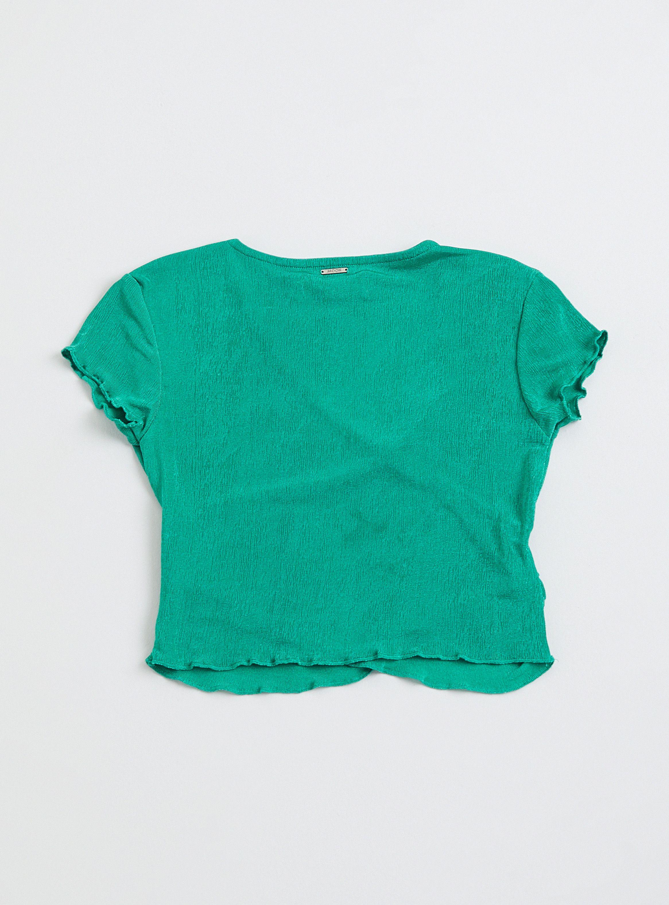 Polera Tela Brillante Cruzado-2