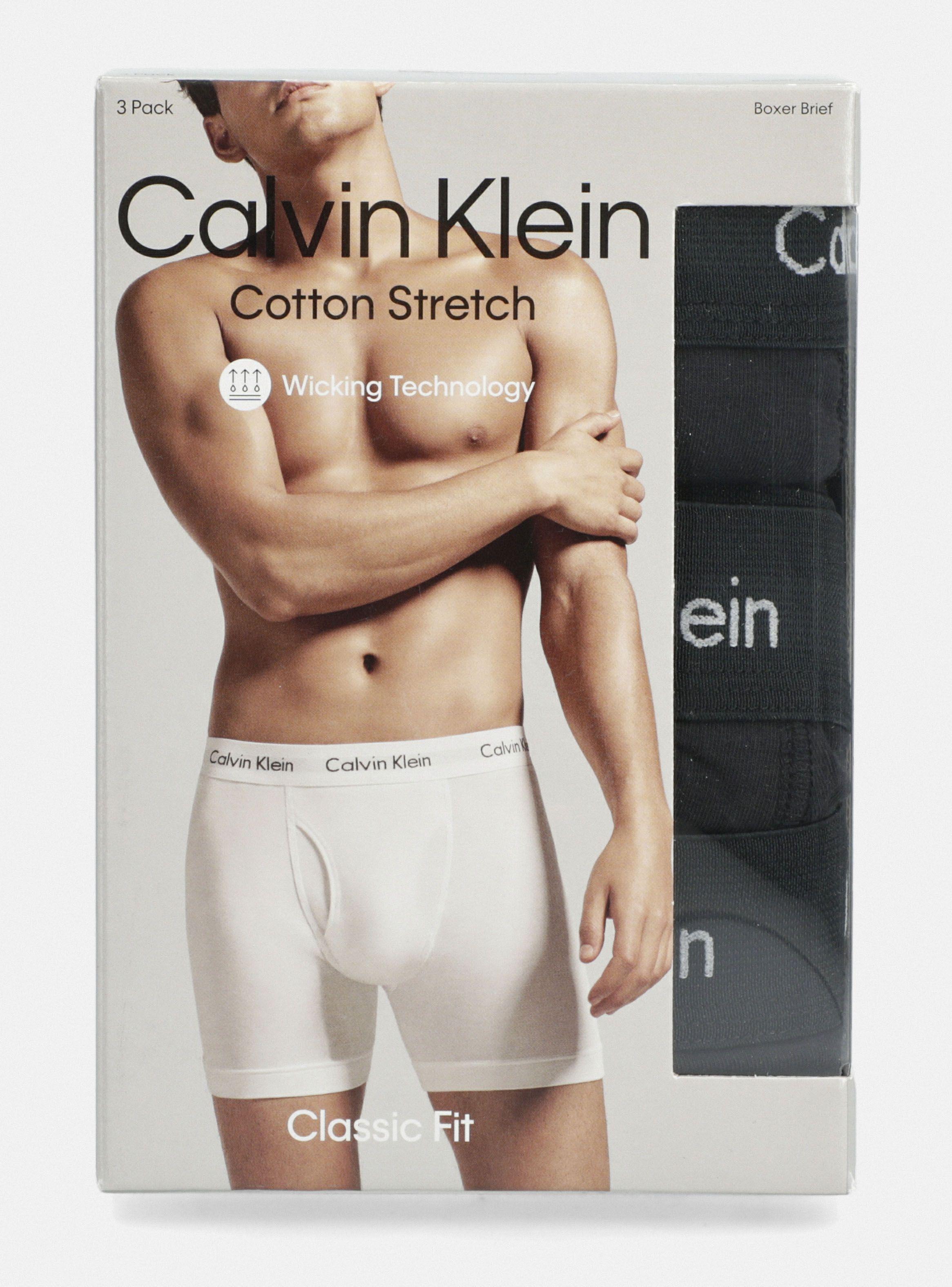 3 Pack Boxer Brief Negro Algodón-3