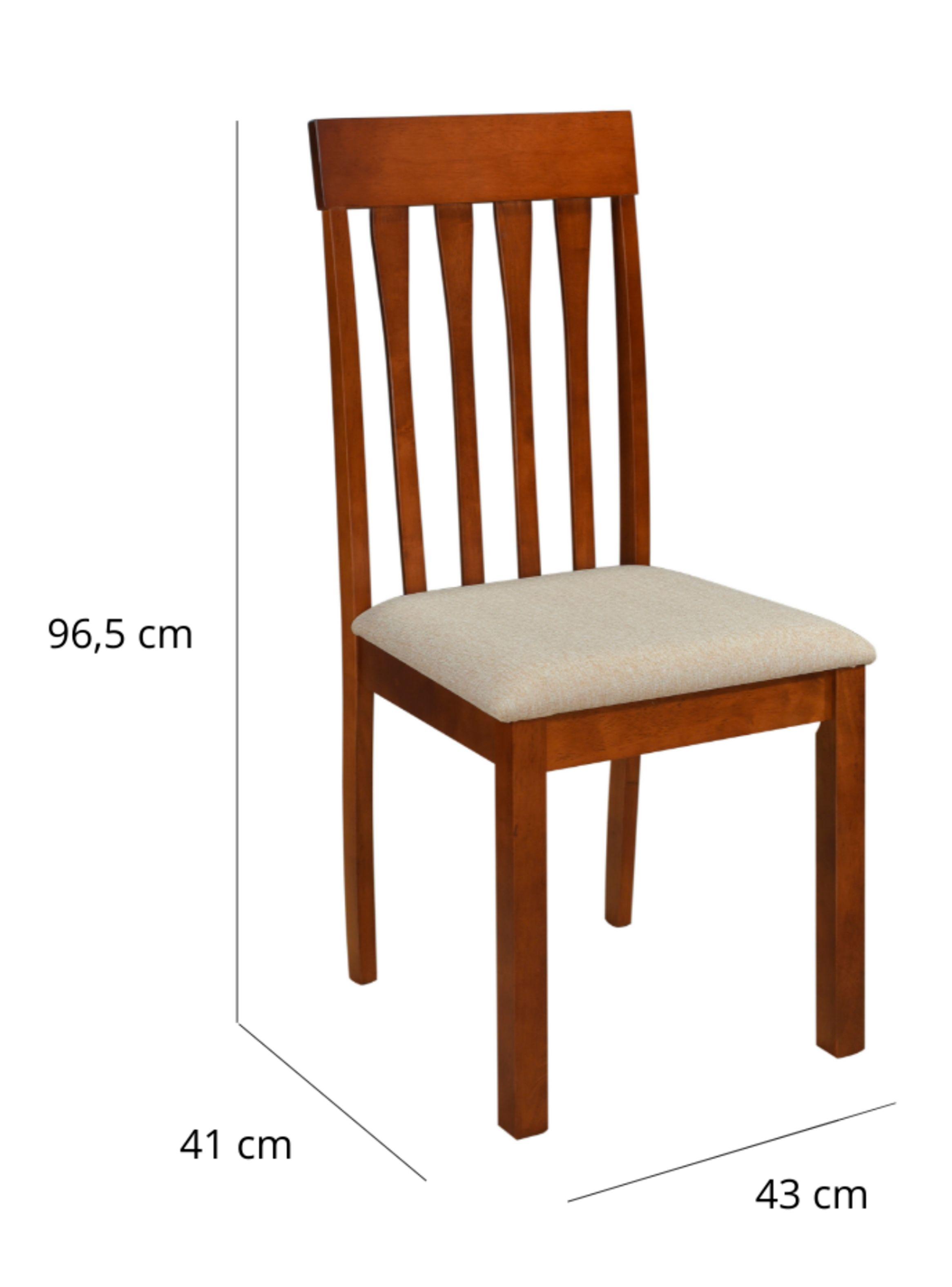 Juego Comedor Qatar M1400 2 Sillas Respaldo Vertical + 2 Bancas-3