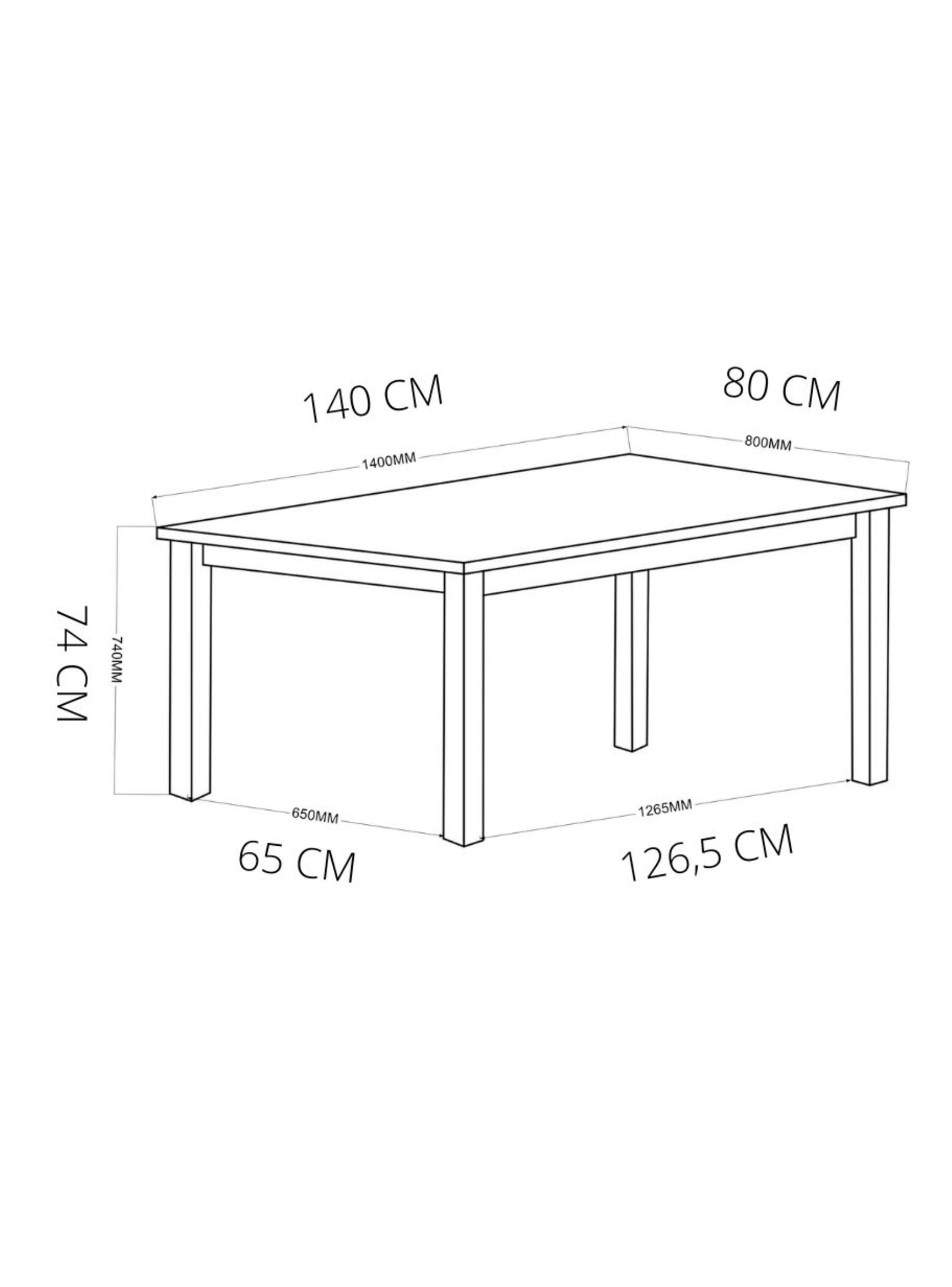 Juego Comedor Qatar M1400 2 Sillas Respaldo Vertical + 2 Bancas-1