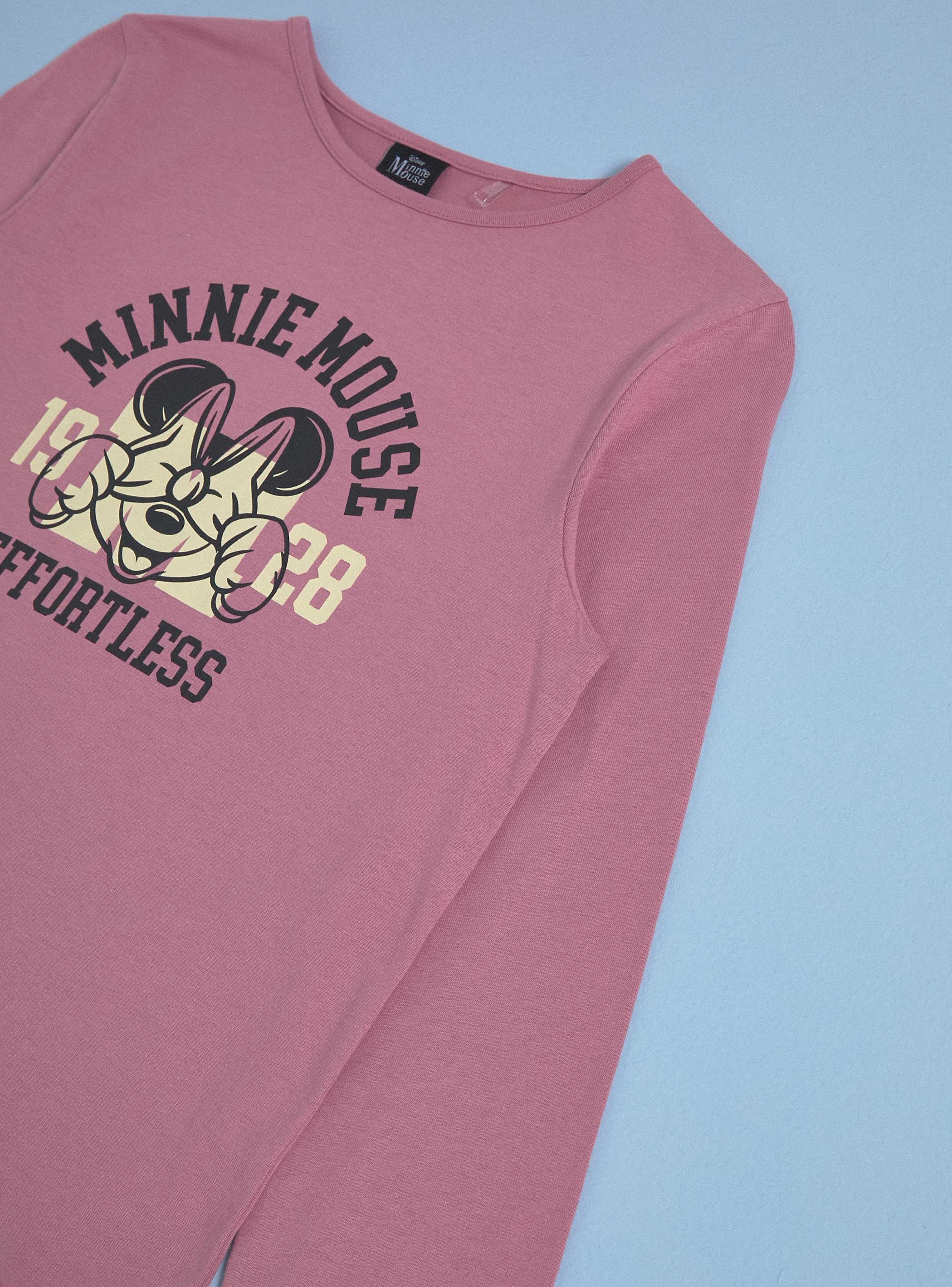 Polera Estampado Minnie Rosado-2