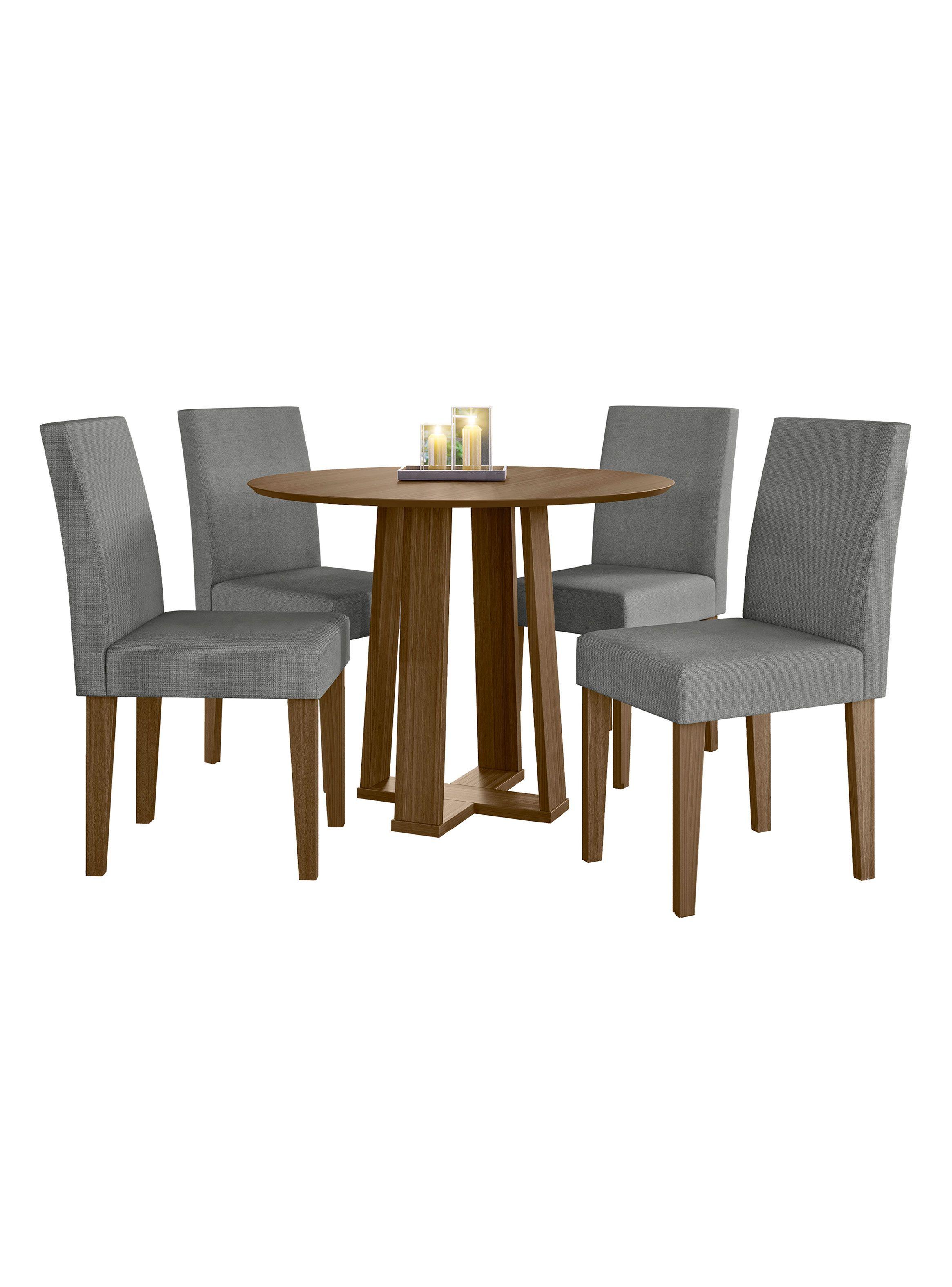 Juego de Comedor Karina 4S Gris-0