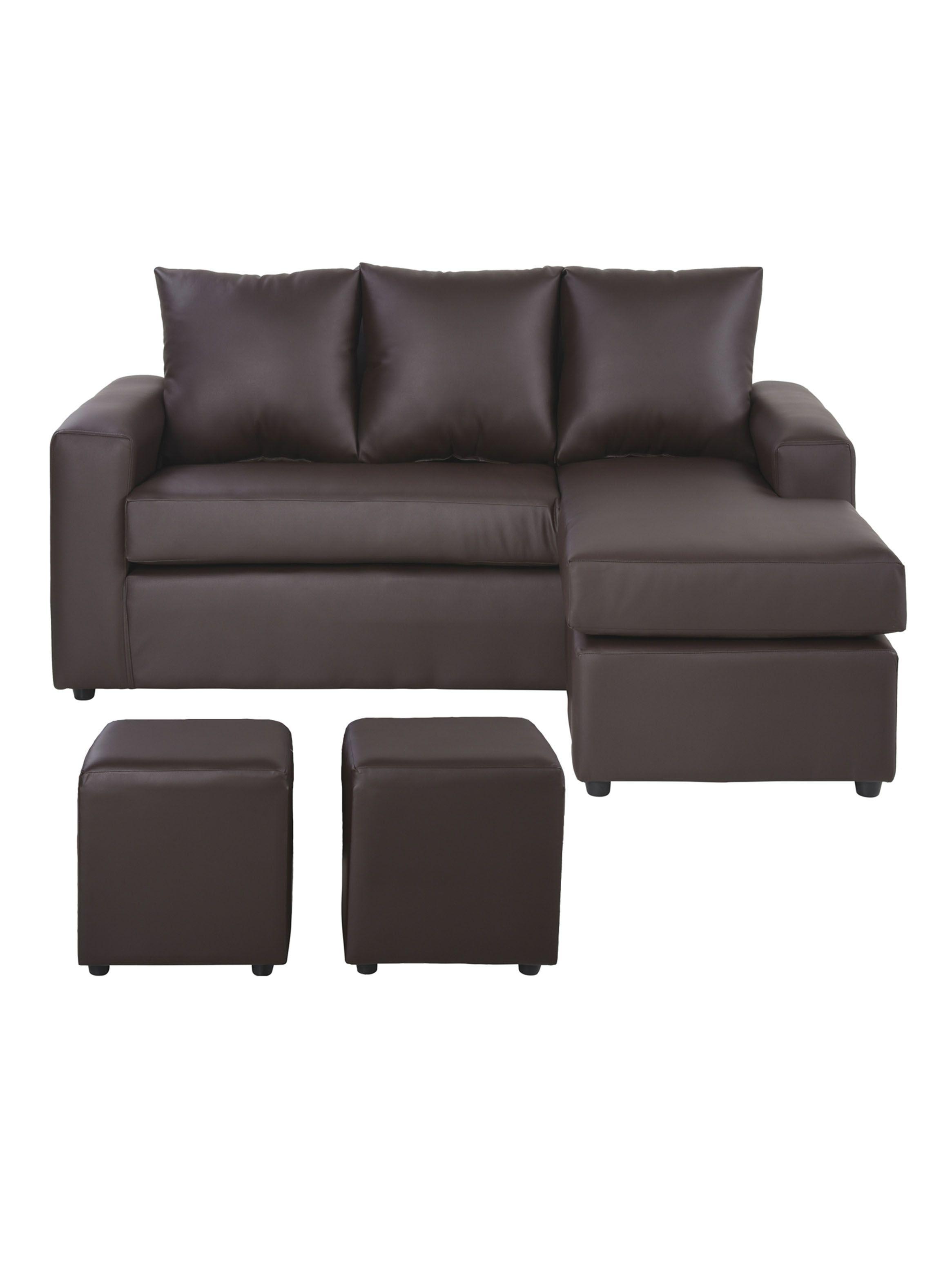 Sofá B-l 3C + 2 Pouf PU-0