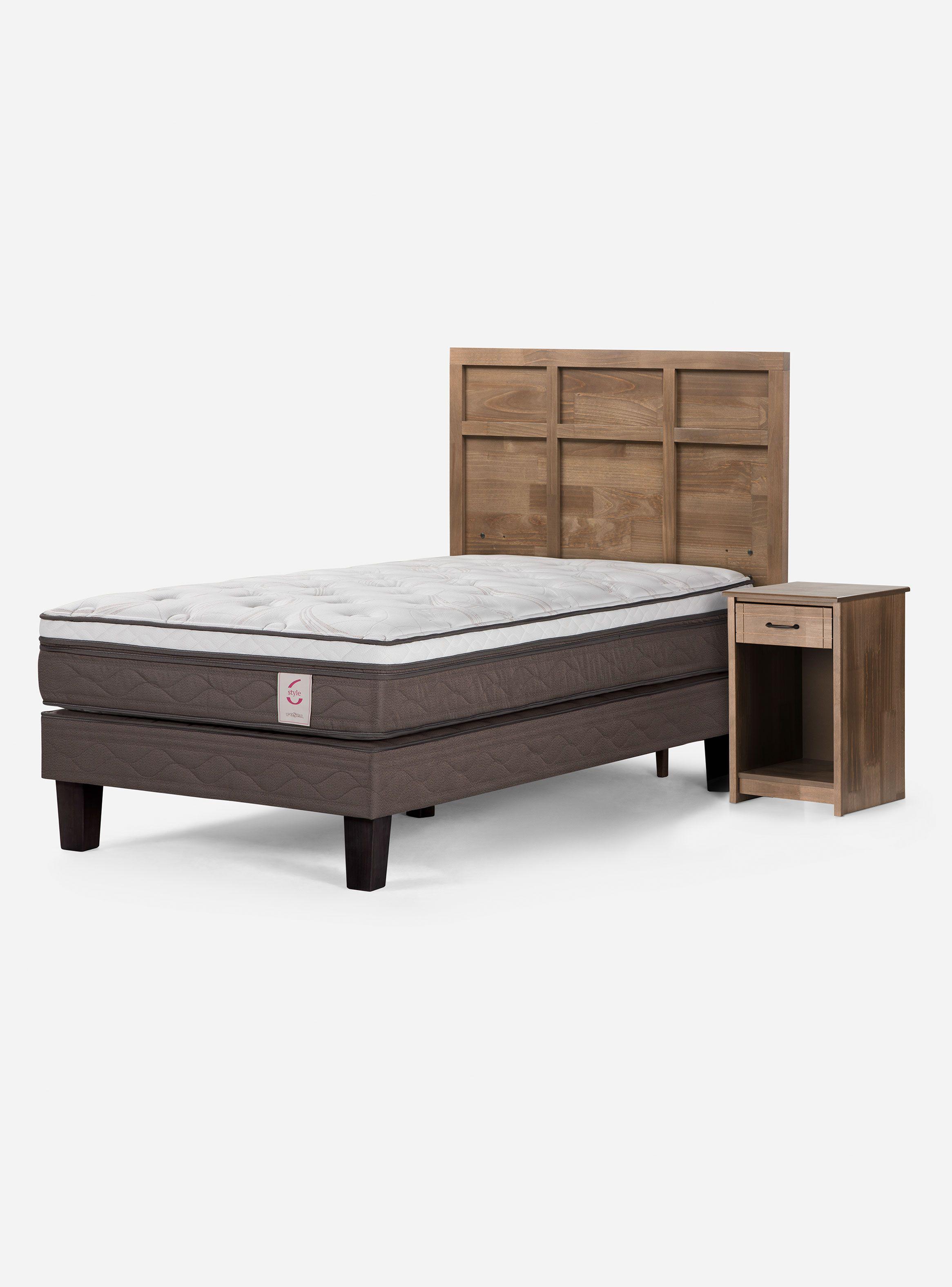 Cama Europea New Style 6 1.5 Plazas + Set de Muebles Robin Tostado-0