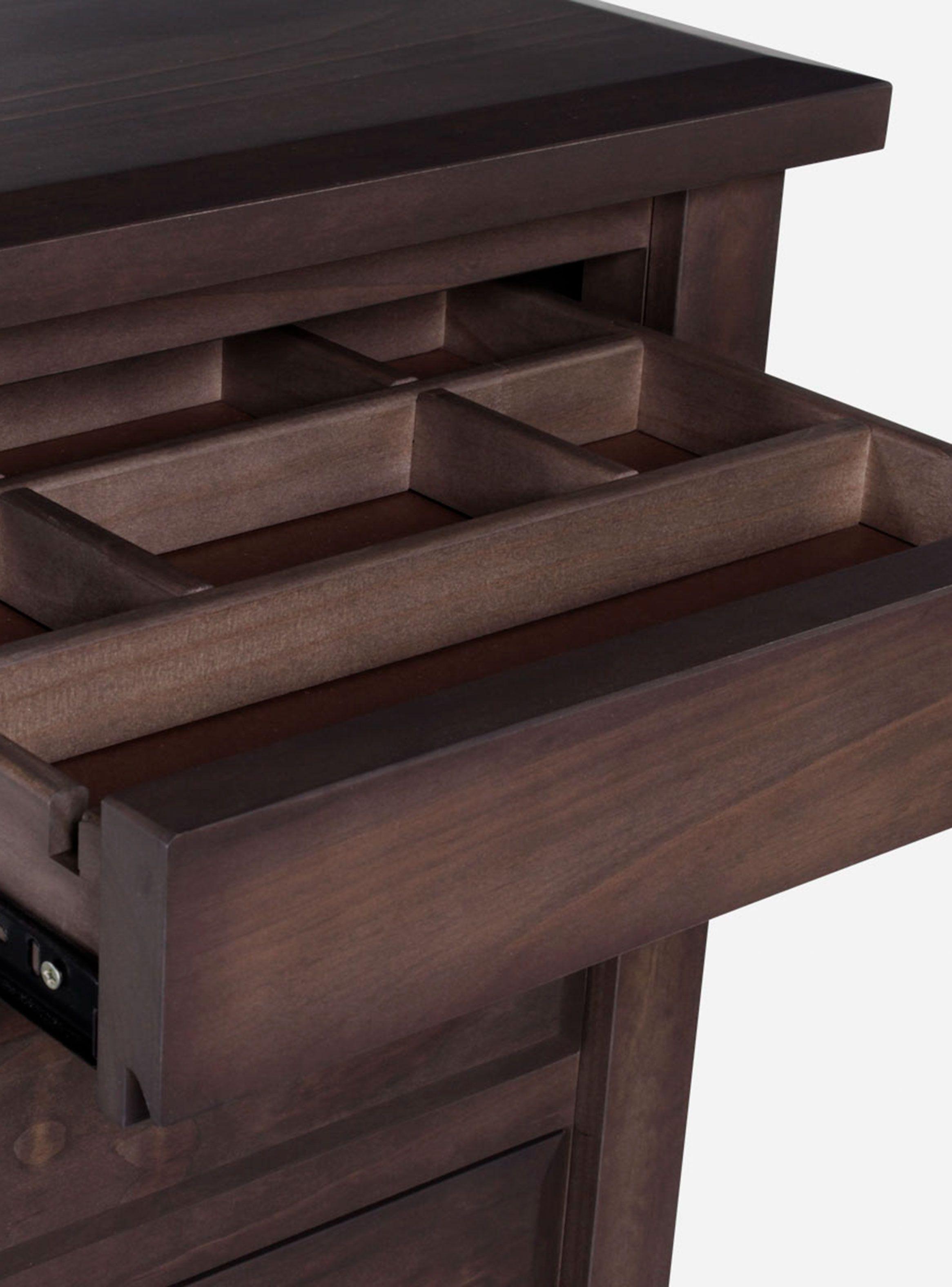 Cama Europea Nest 2 Plazas Base Dividida + Set de Muebles Nolita Chocolate-3