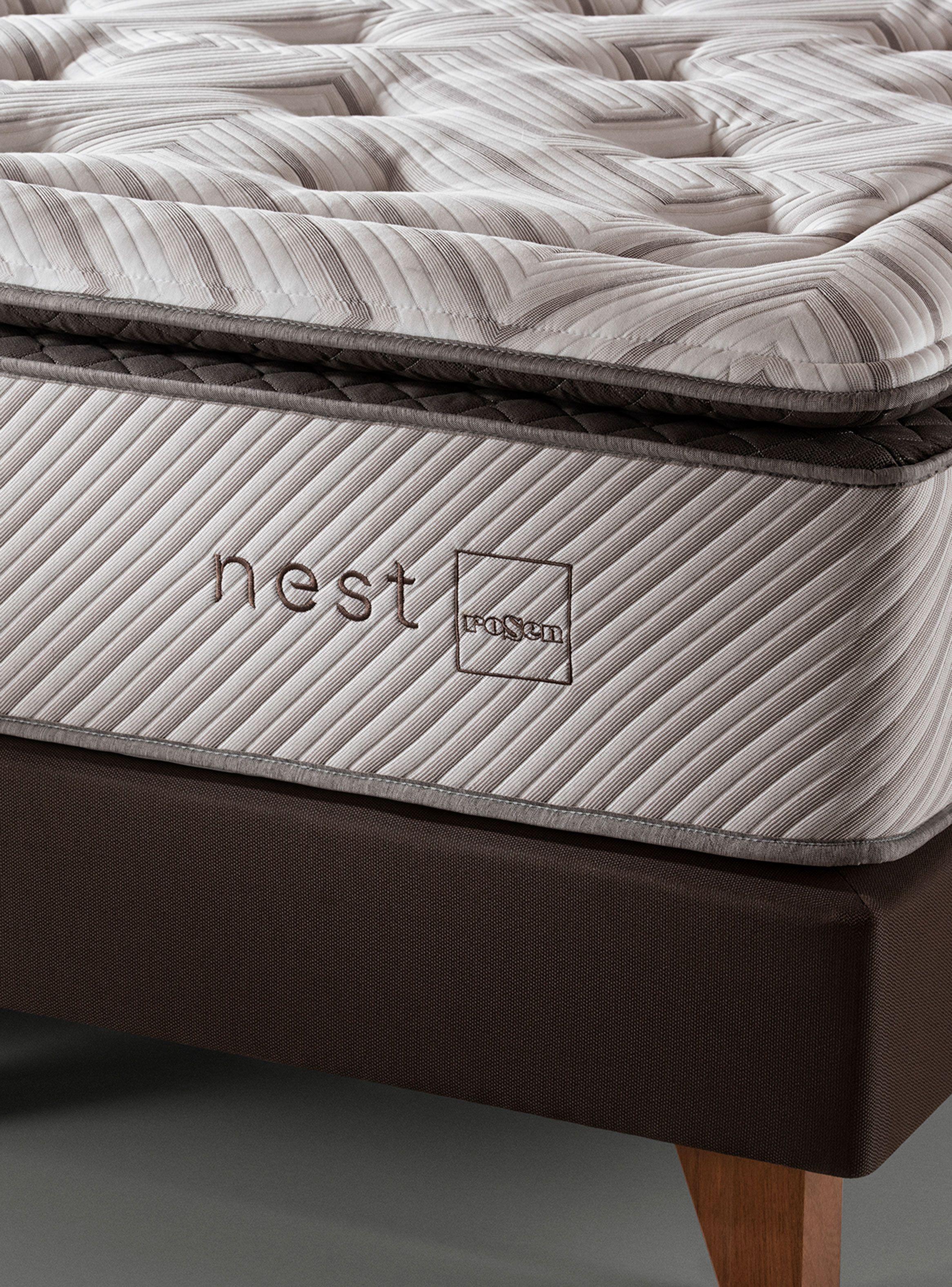 Cama Europea Nest 2 Plazas Base Dividida + Set de Muebles Nolita Chocolate-4