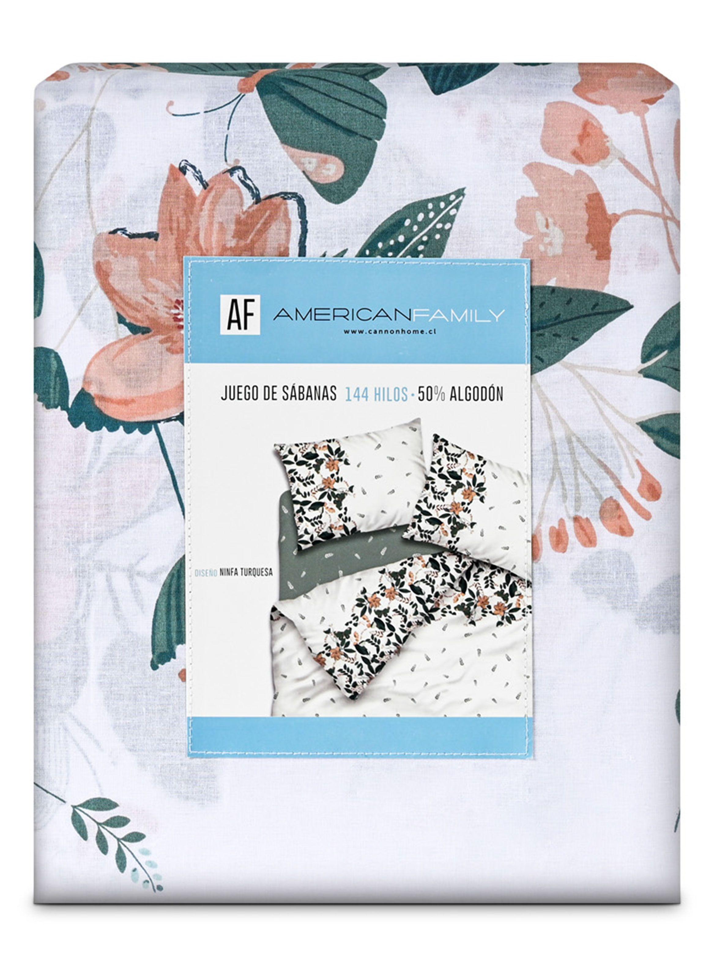 Sábanas Ninfa 1 Plaza 144 Hilos Turquesa-3