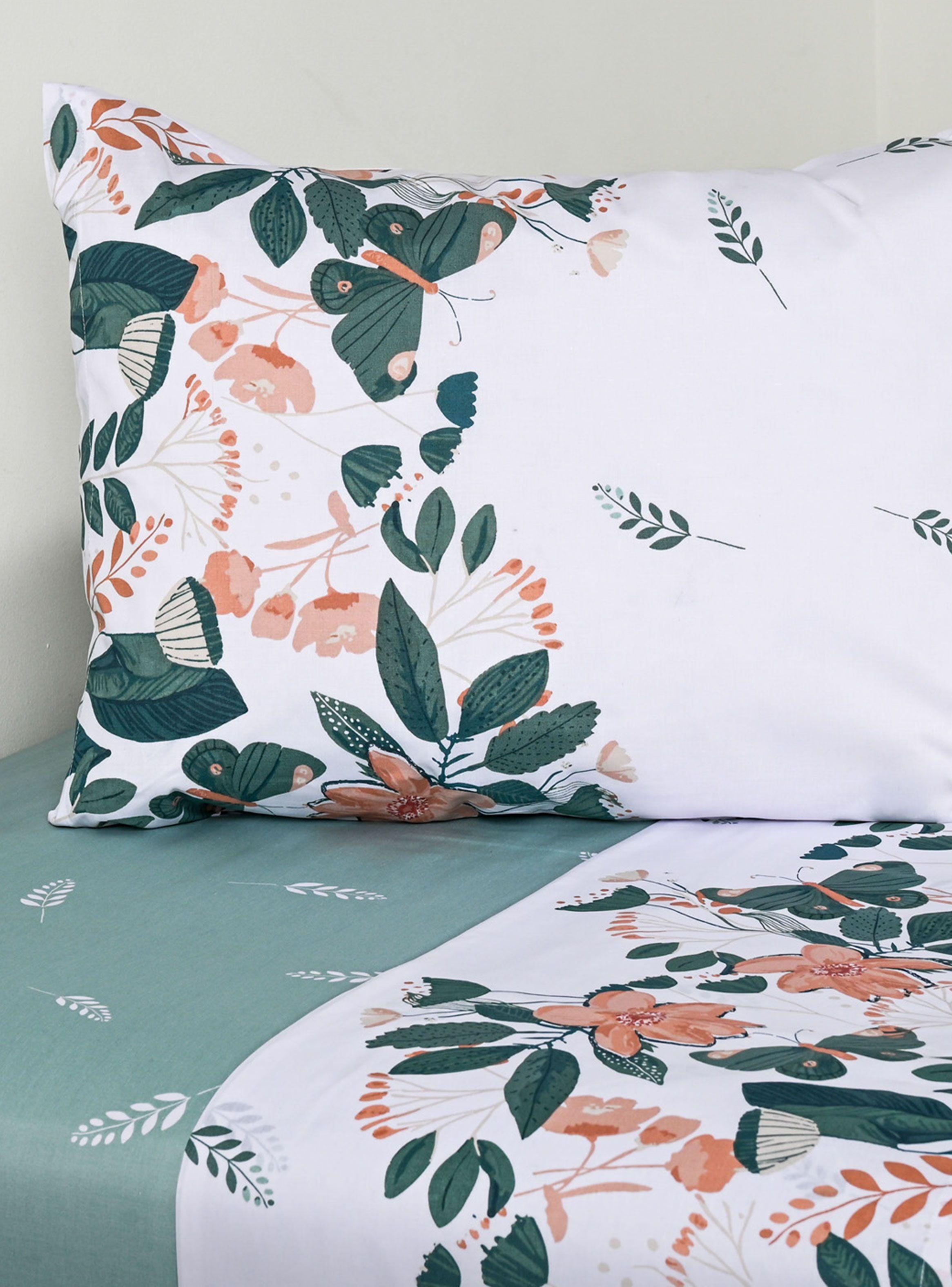 Sábanas Ninfa 1 Plaza 144 Hilos Turquesa-0