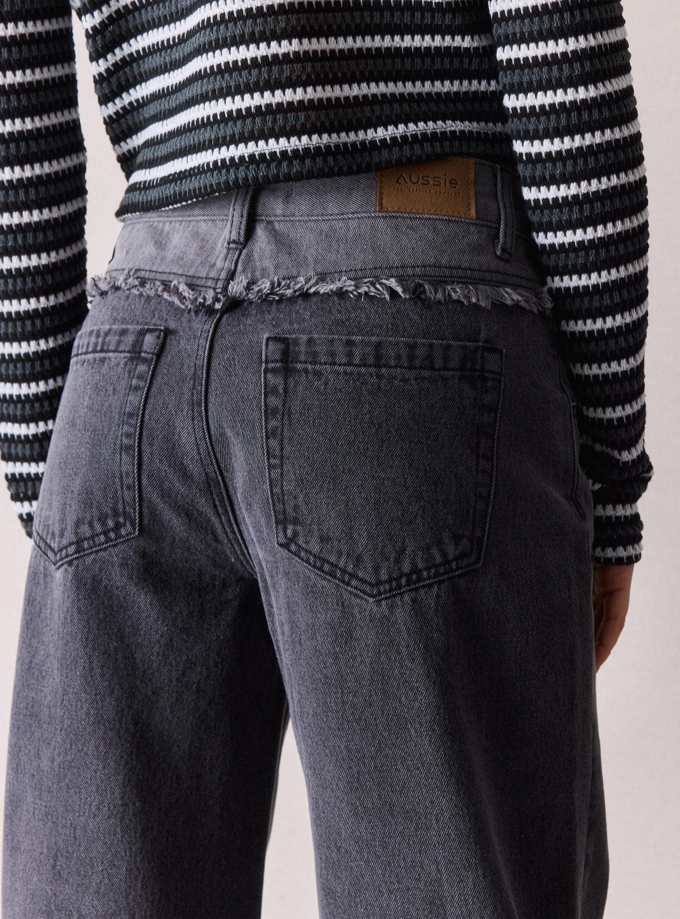 Jeans Wide Leg con Corte Bicolor-3