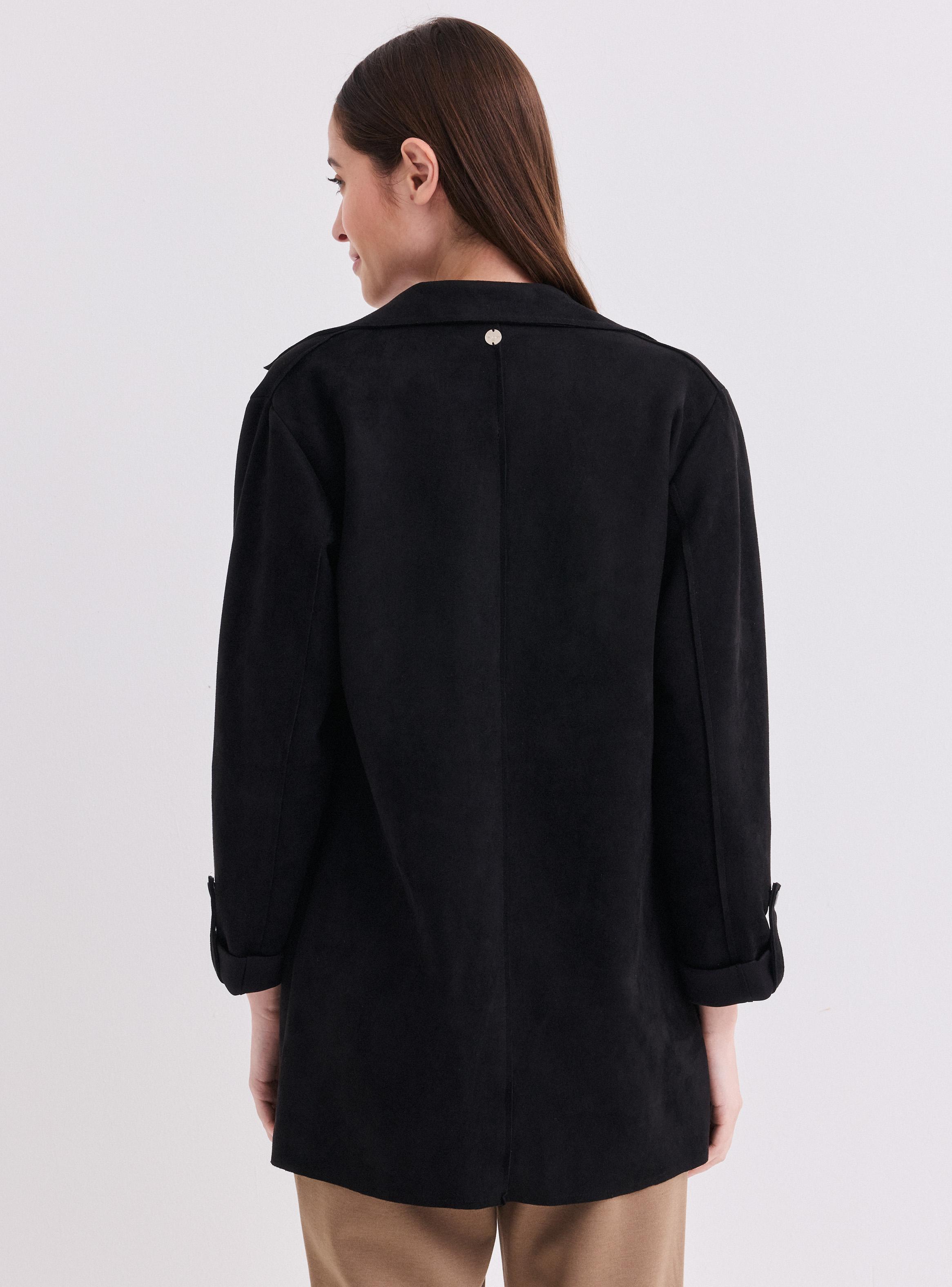 Blazer Look Suede Roll Up-1