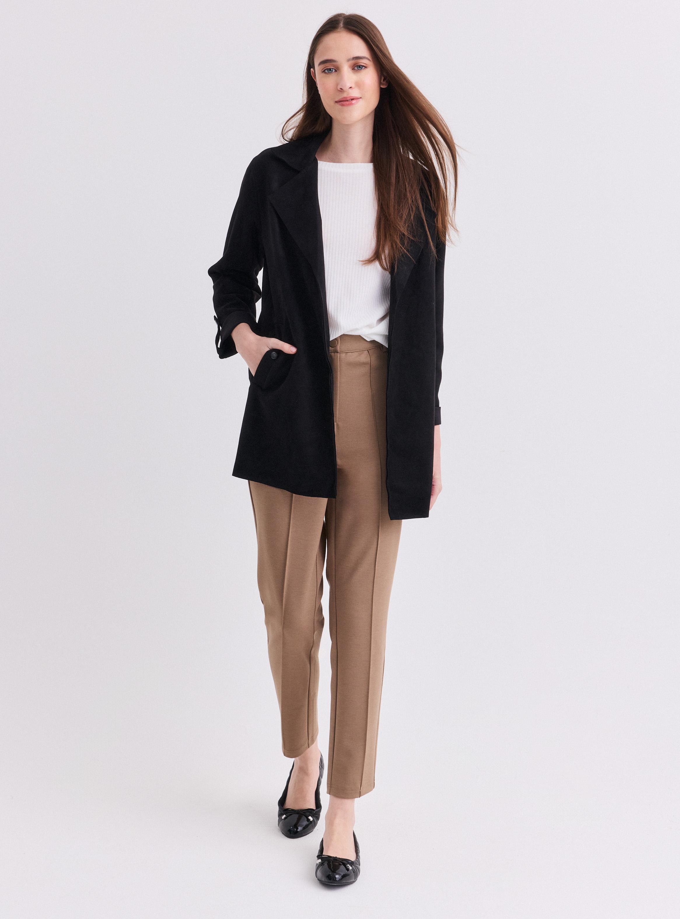 Blazer Look Suede Roll Up-4