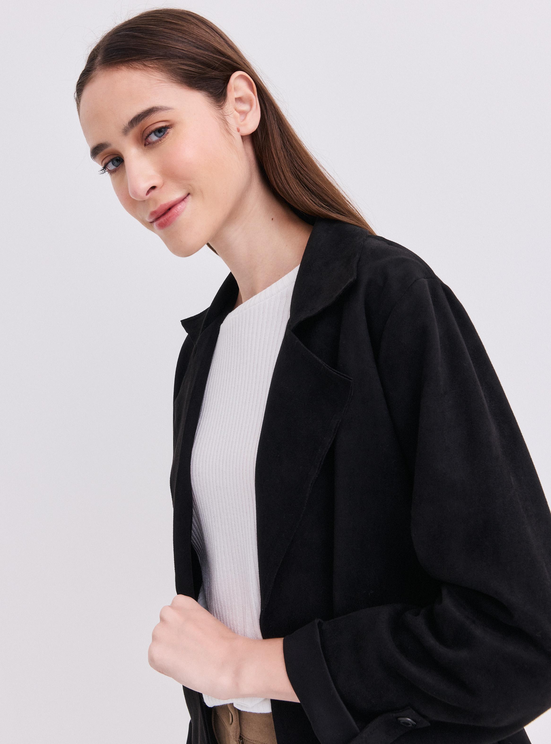 Blazer Look Suede Roll Up-2