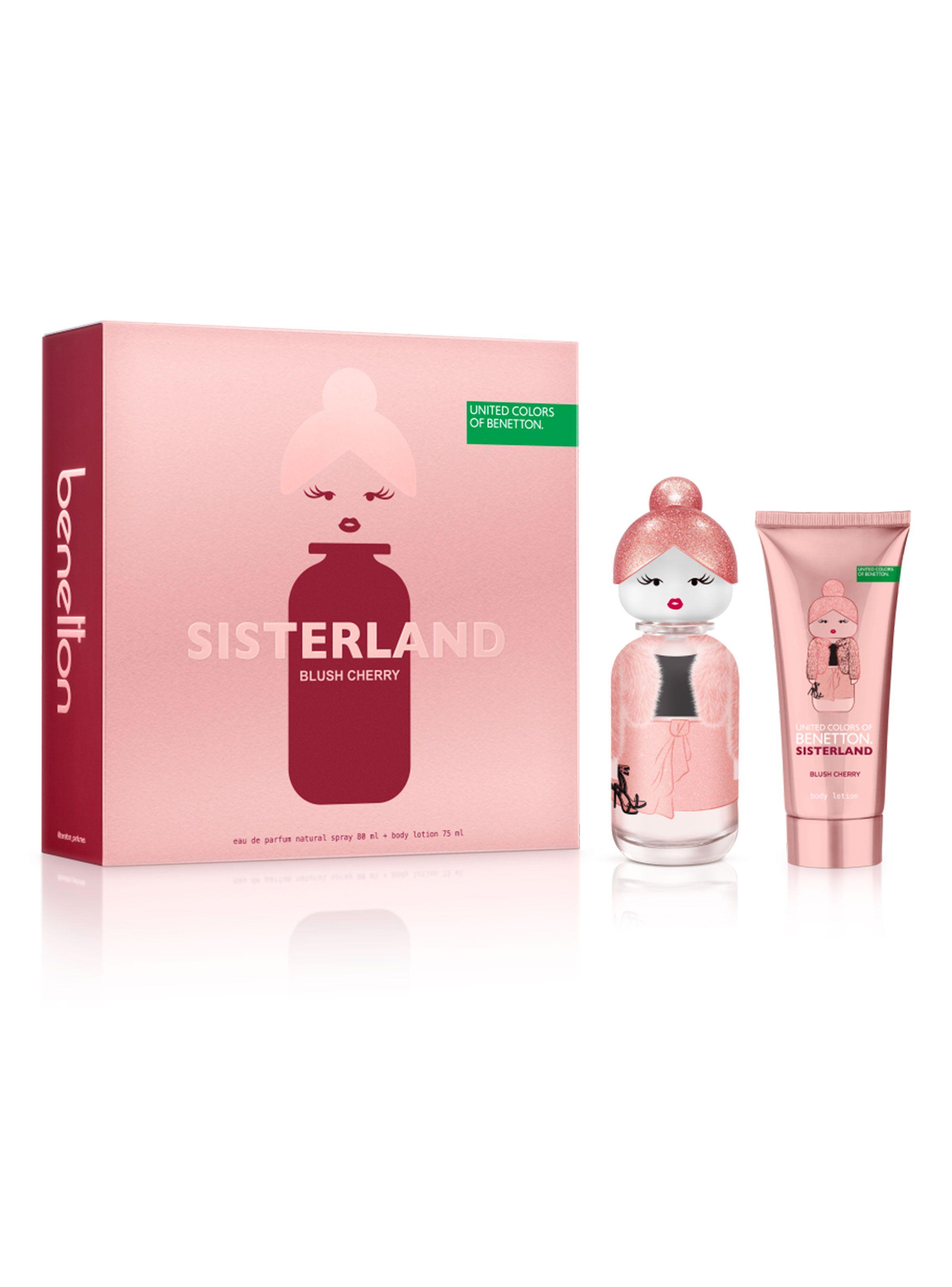 Set Perfume United Colors Sisterland Blush Cherry EDP Mujer 80 ml + Loción Corporal 75 ml-1