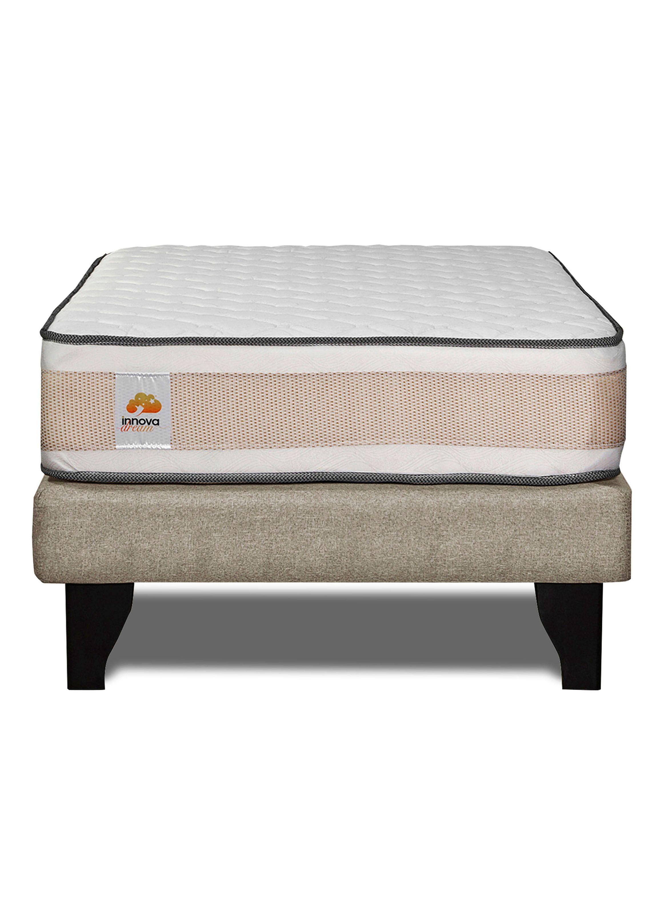 Colchón Premium + Base 1.5 Plazas Beige Monza-2