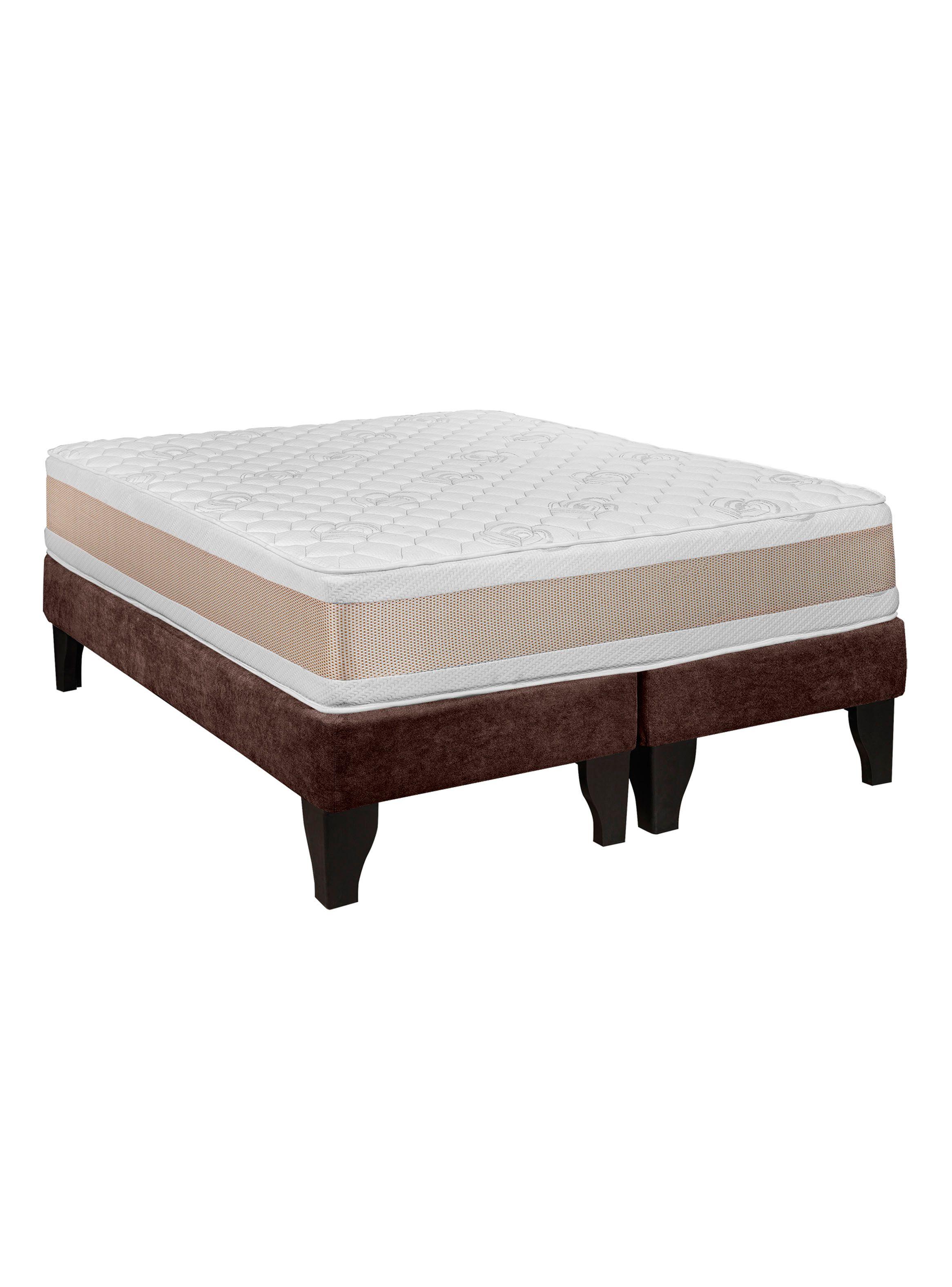 Colchón Premium + Base 2 Plazas Chocolate Monza-0