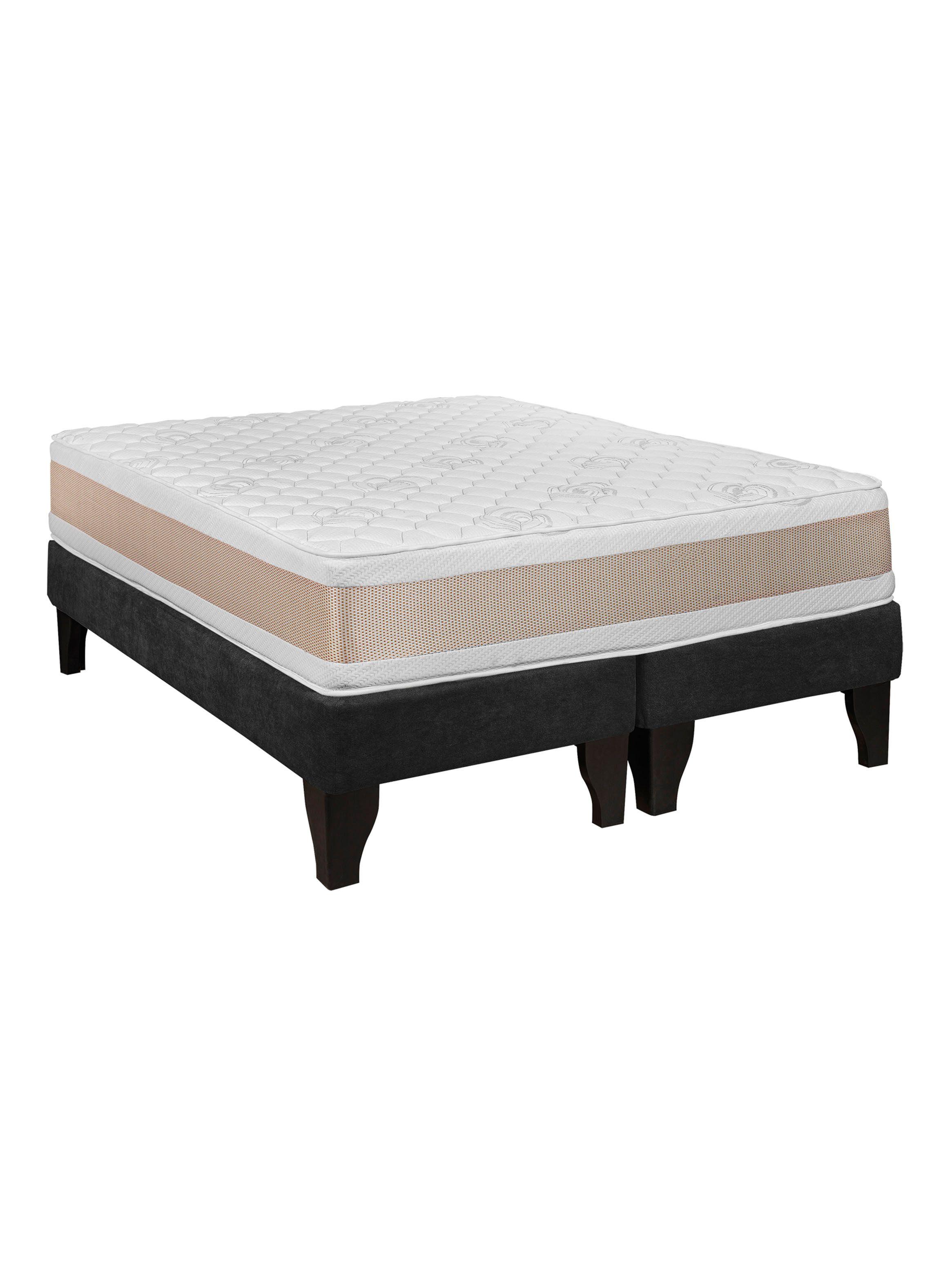 Colchón Premium + Base 2 Plazas Negro Monza-0