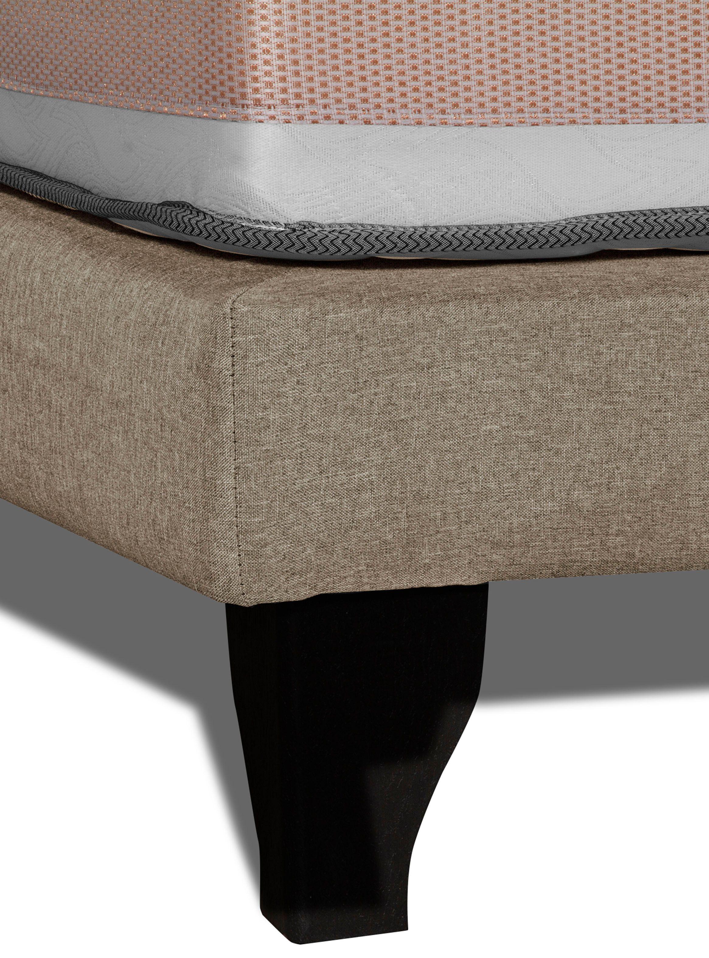 Colchón Premium + Respaldo + Base 1.5 Plazas Beige Monza-3
