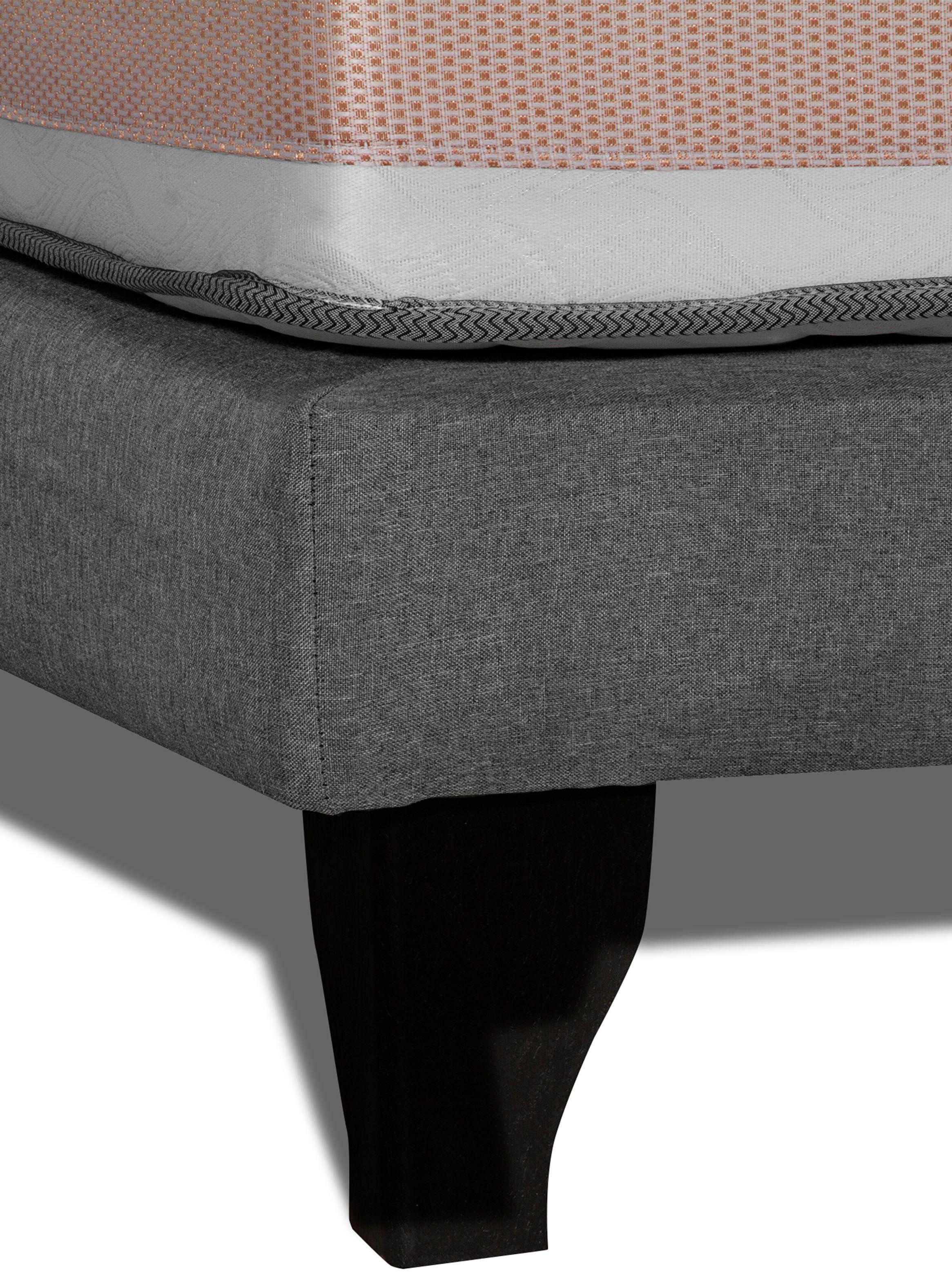 Colchón Premium + Respaldo + Base 1.5 Plazas Gris Monza-3