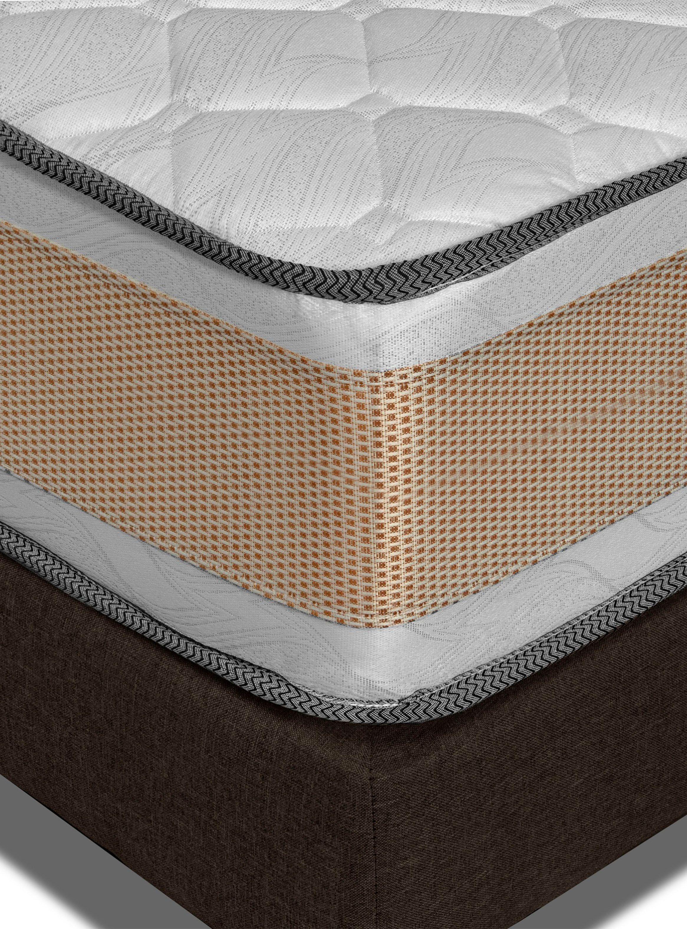 Colchón Premium + Respaldo + Base 1.5 Plazas Chocolate Monza-4