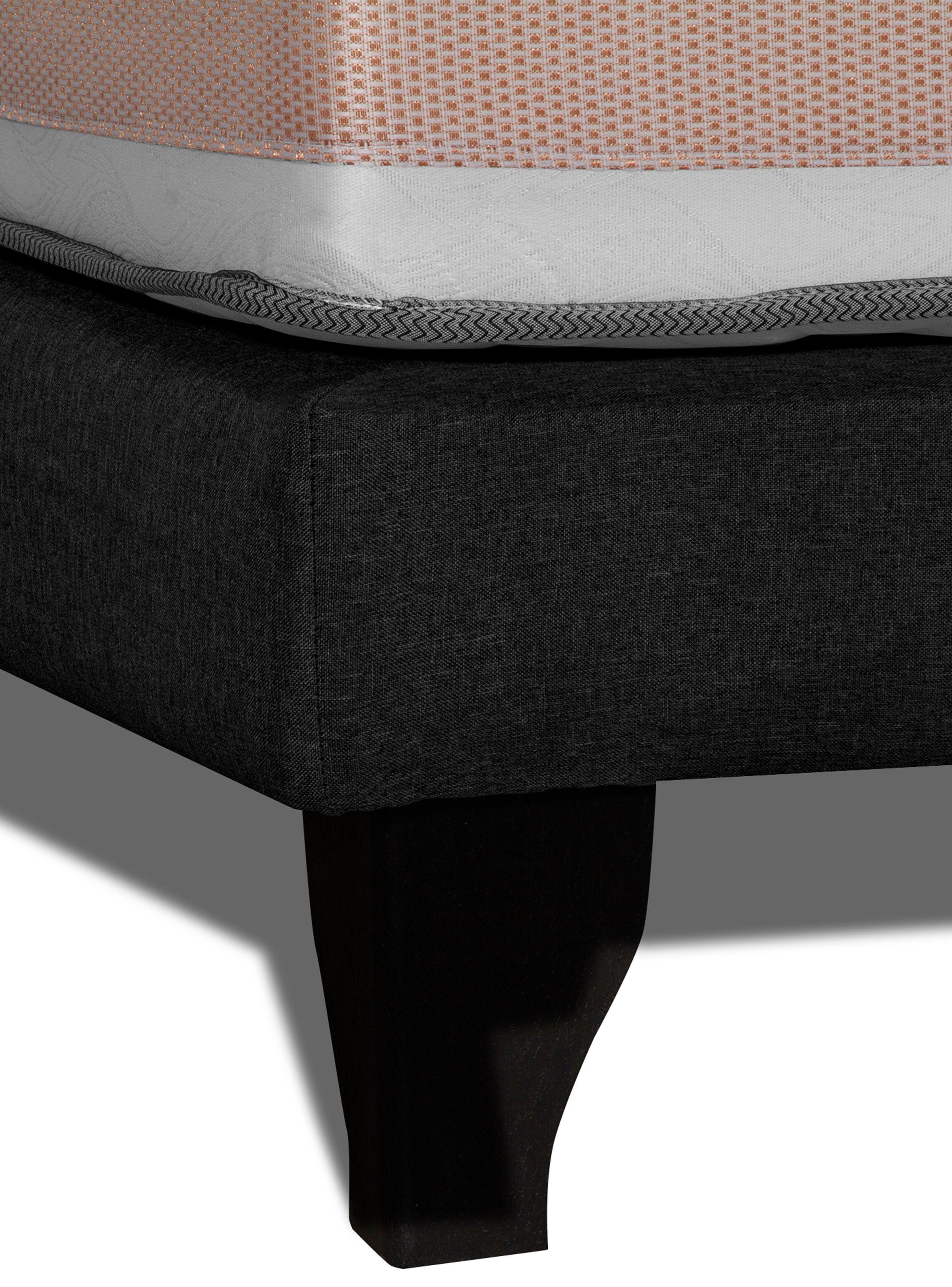 Colchón Premium + Respaldo + Base 2 Plazas Negro Monza-3