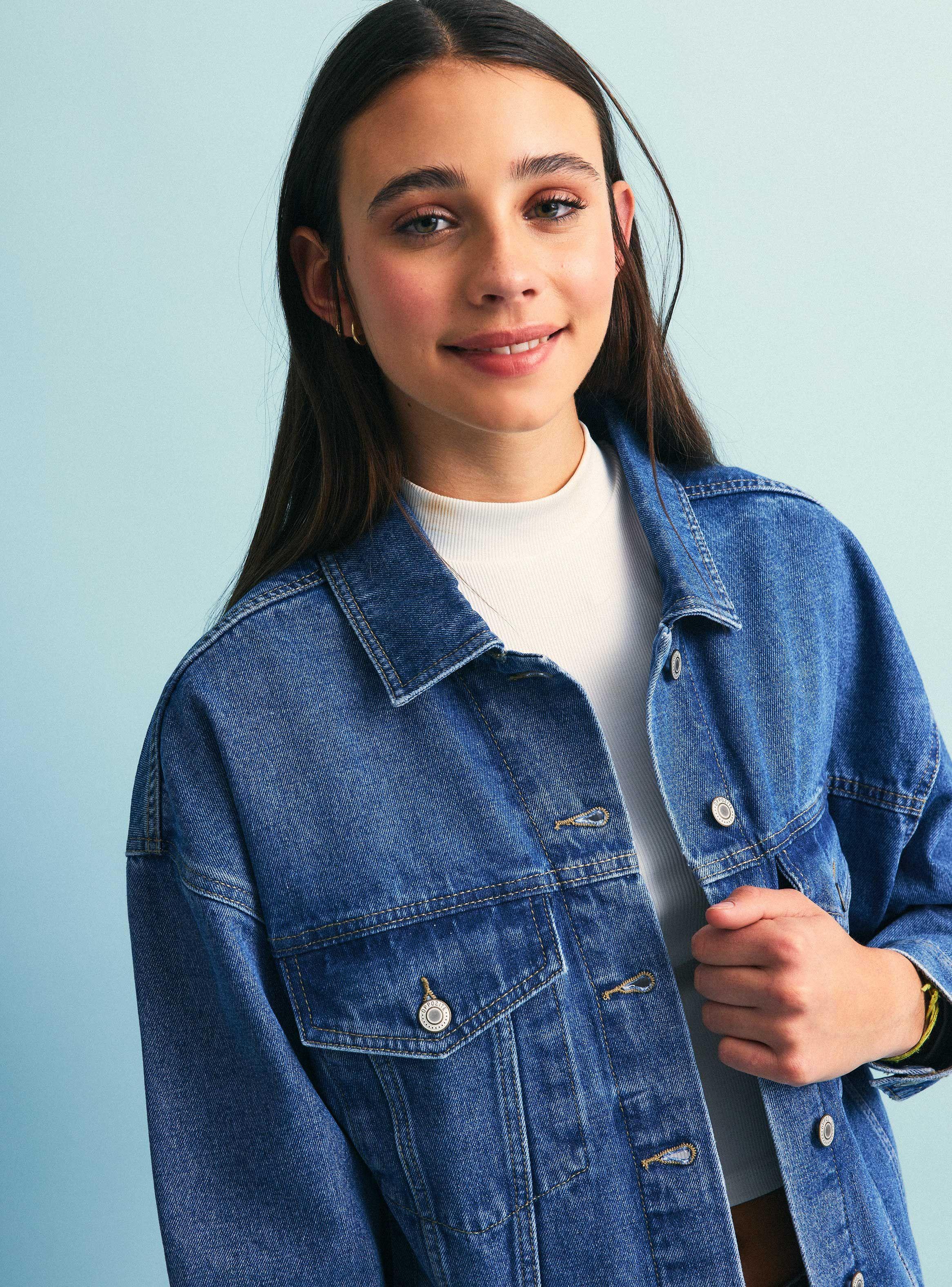 Chaqueta Denim Oversized con Roturas-2