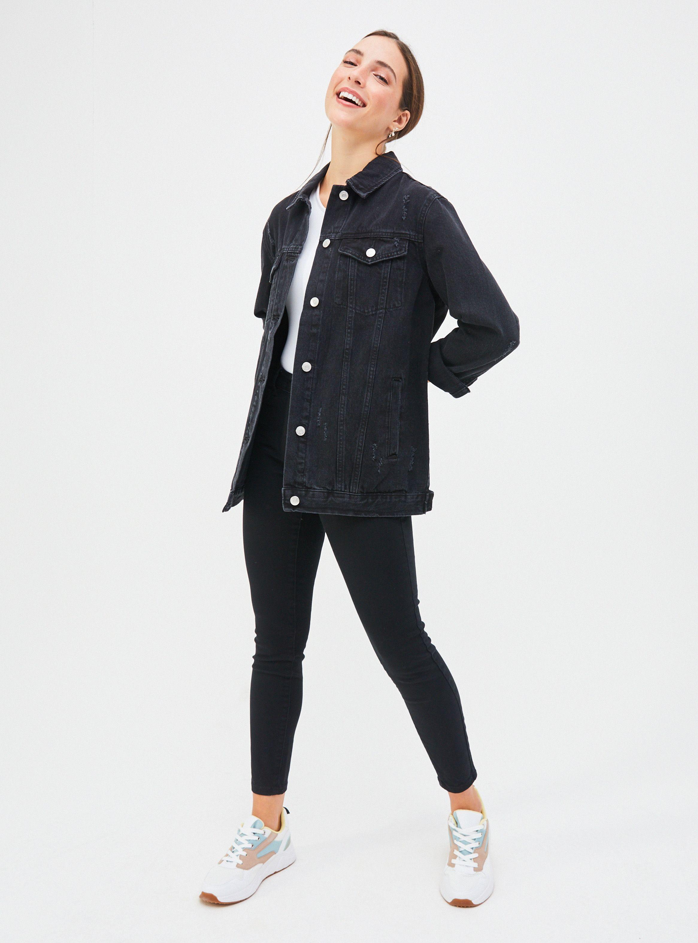 Chaqueta Denim Oversized con Roturas-3