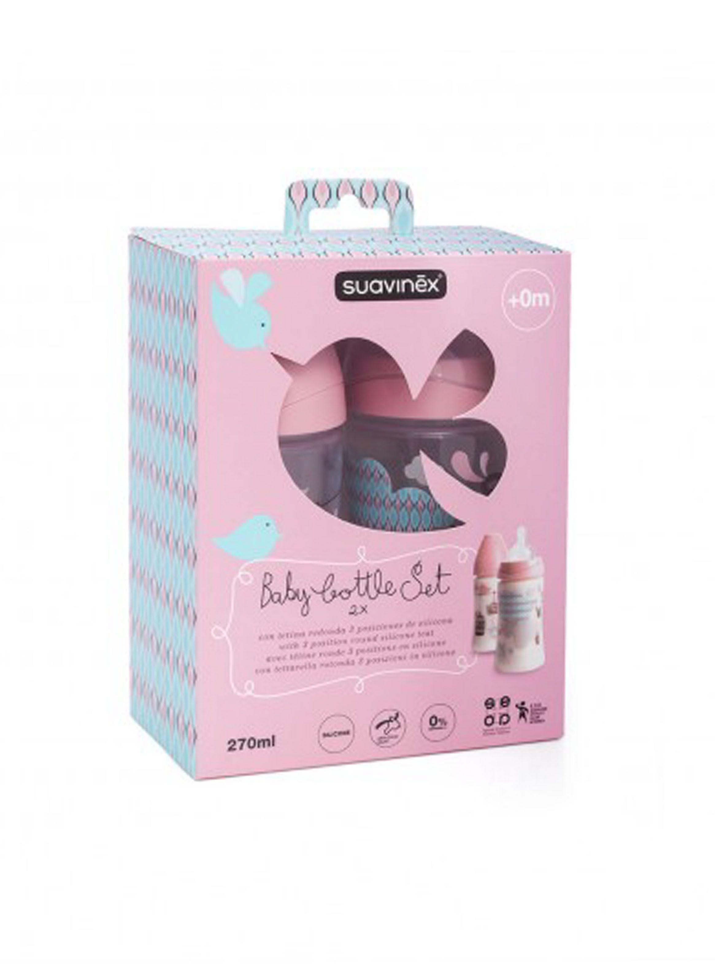 Botella Pack Niña 270 ml Silicona Suavinex-1