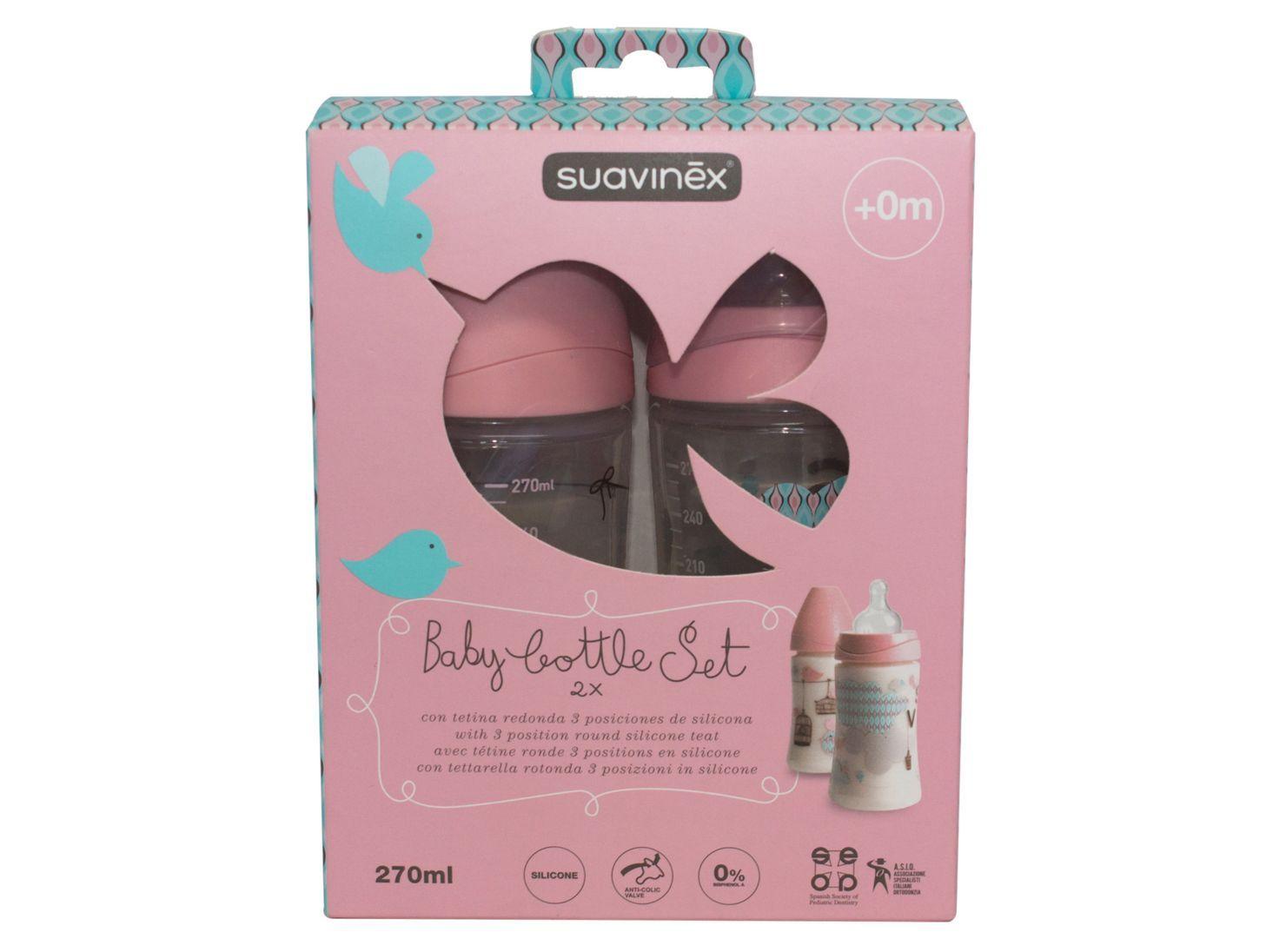 Botella Pack Niña 270 ml Silicona Suavinex-3