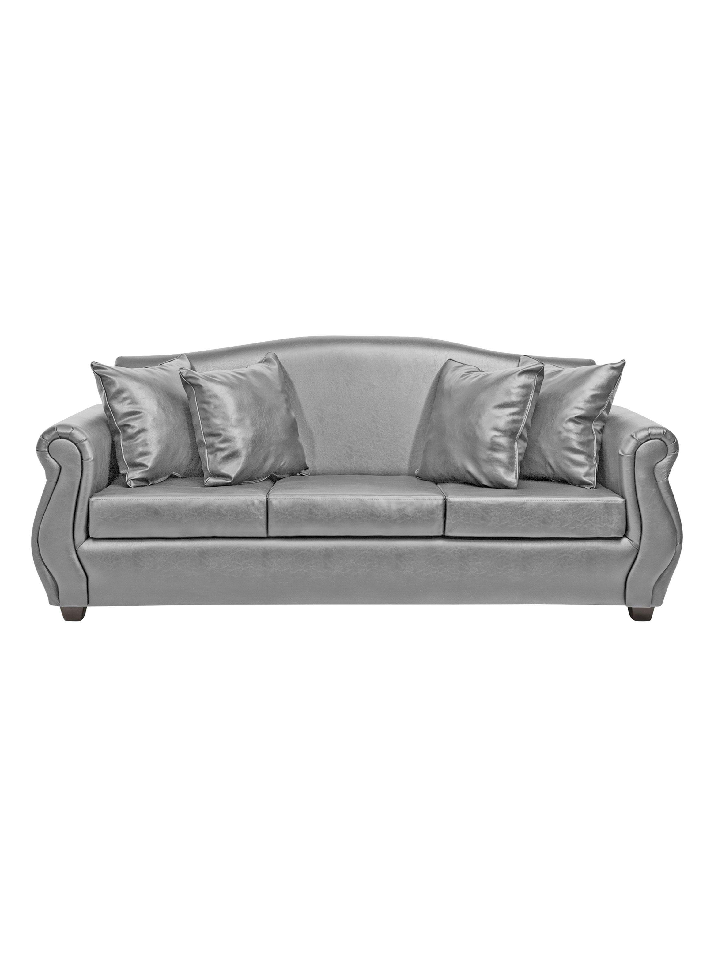 Sofá Violeta PU Negro 3 Cuerpos-0