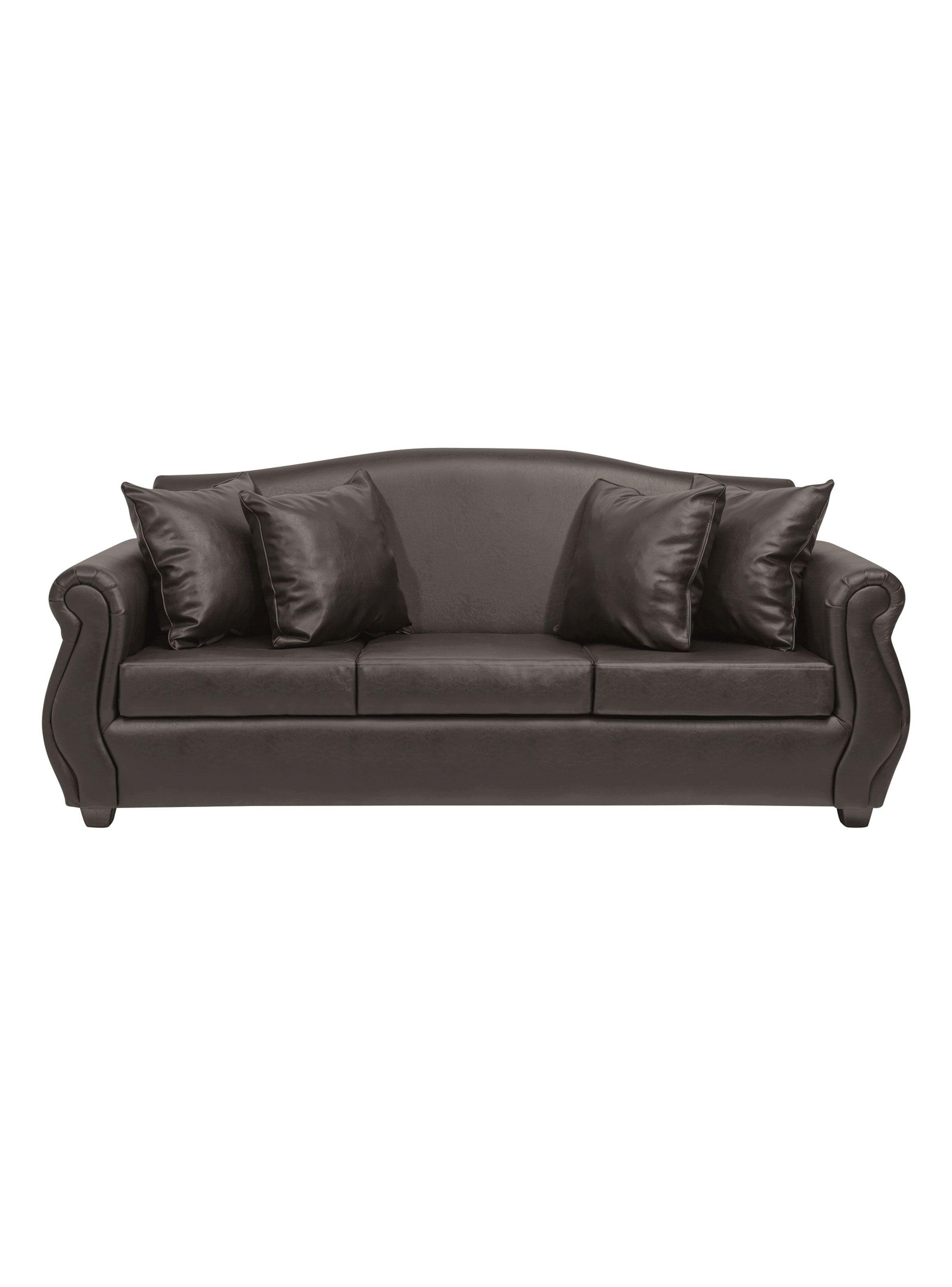 Sofá Violeta PU Negro 3 Cuerpos-0