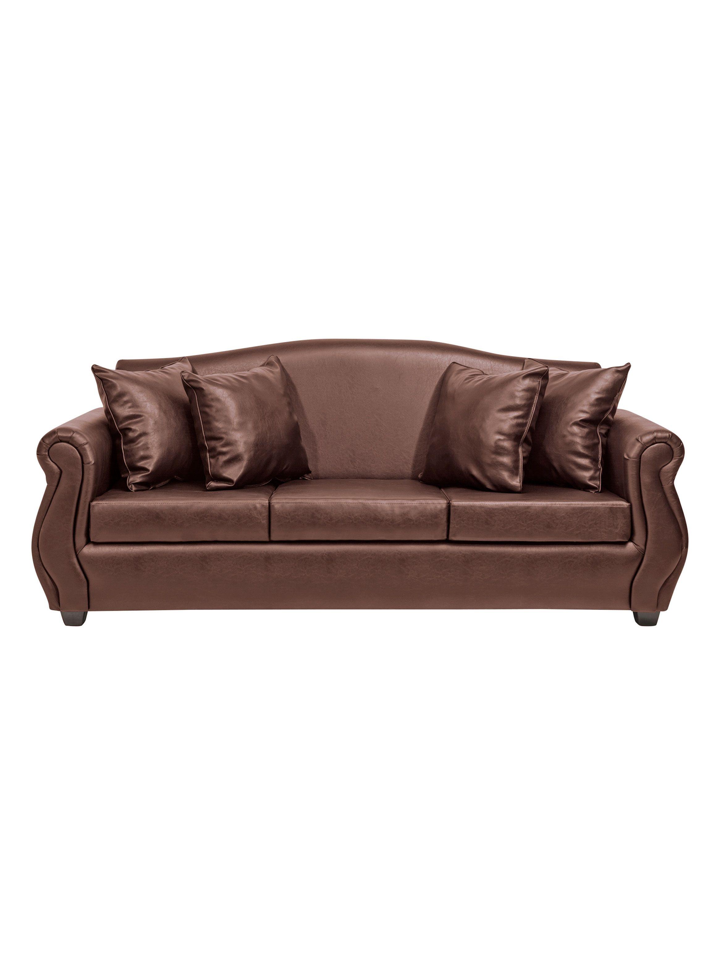 Sofá Violeta PU Negro 3 Cuerpos-0