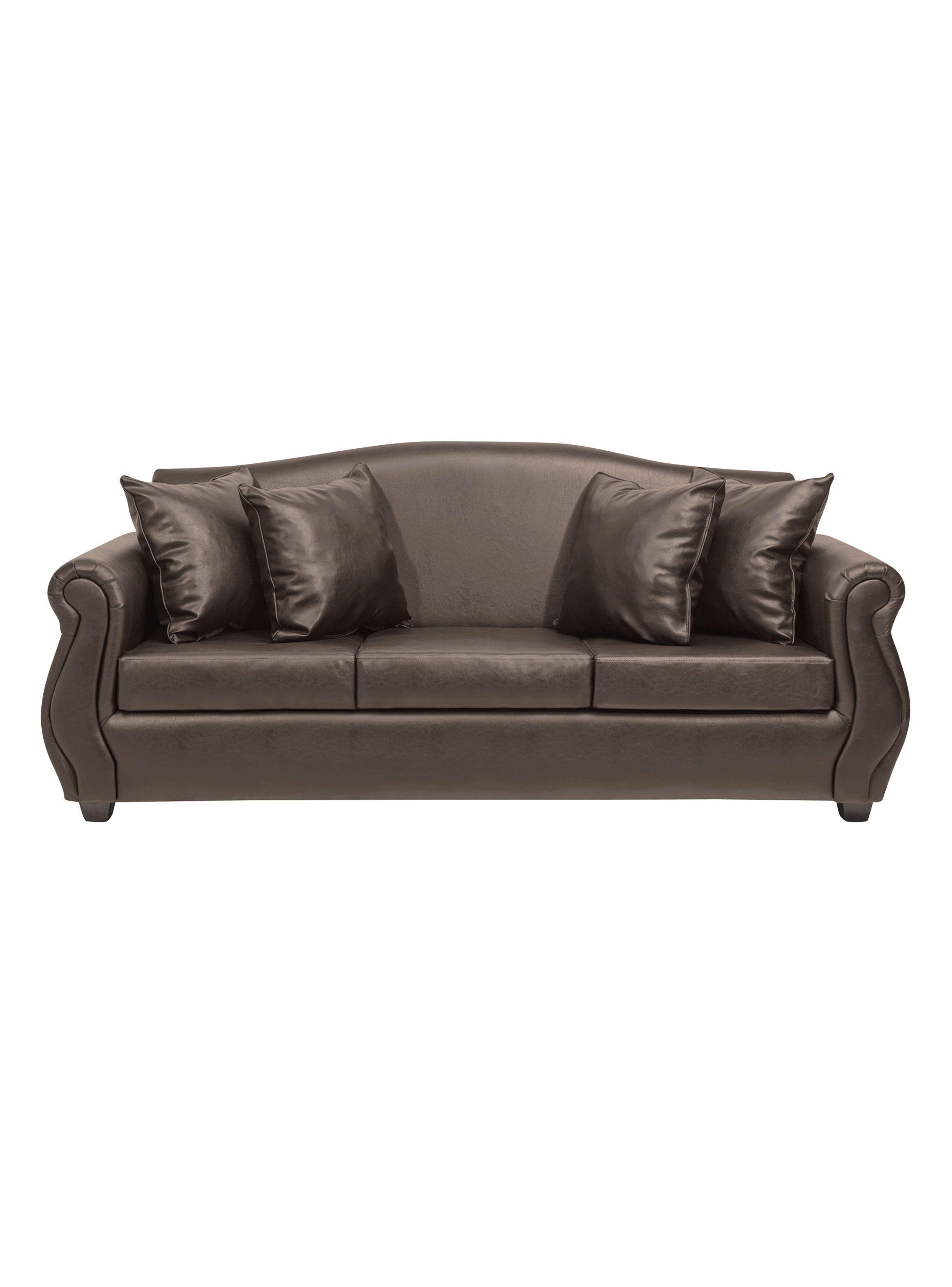 Sofá Violeta PU Negro 3 Cuerpos-0