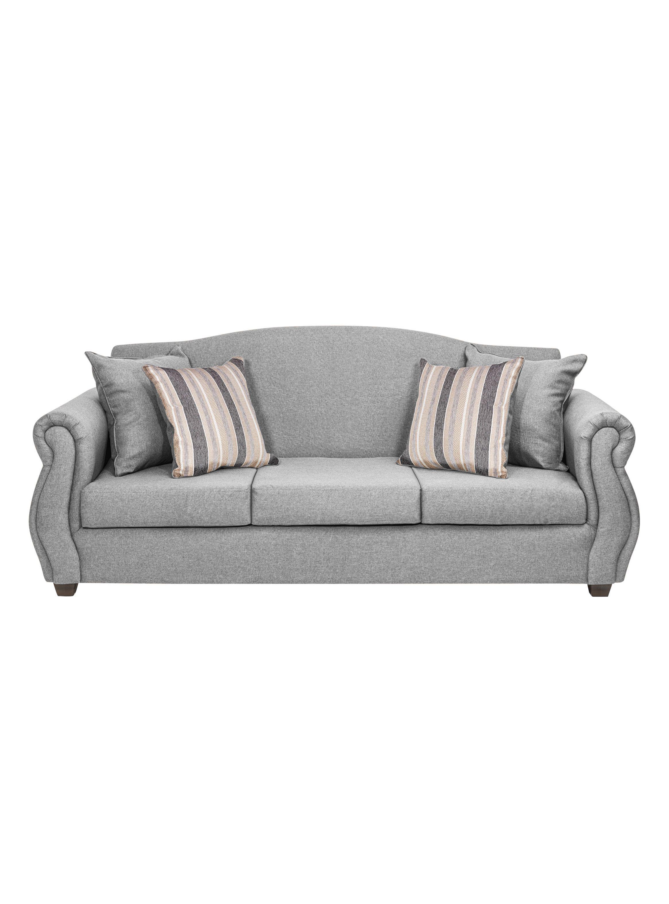 Sofá Violeta Tela Gris Oscuro 3 Cuerpos-0